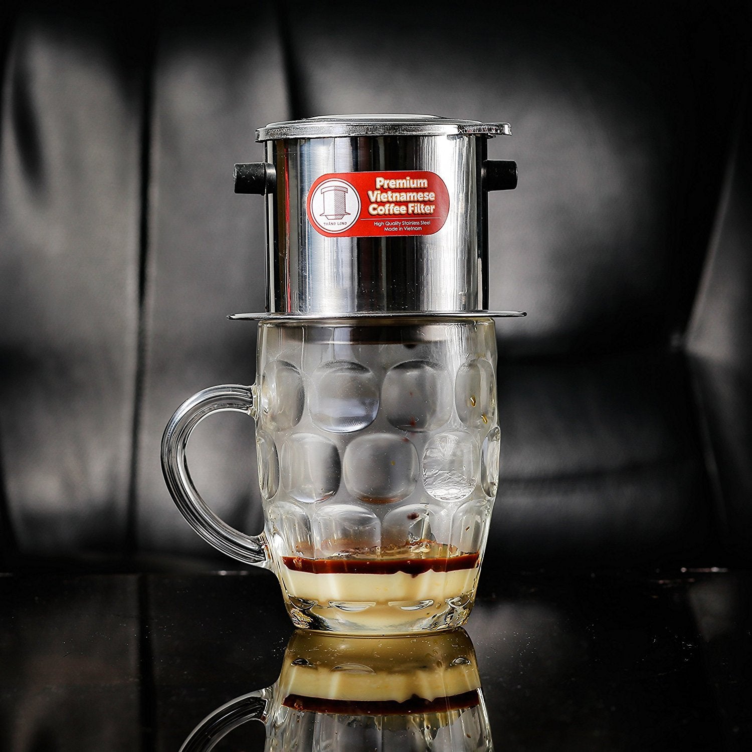 Thang Long Vietnamese Dripper Coffee Filter Machine - Extra Large 15 oz, Stainless Steel, Model SYNCHKG088063