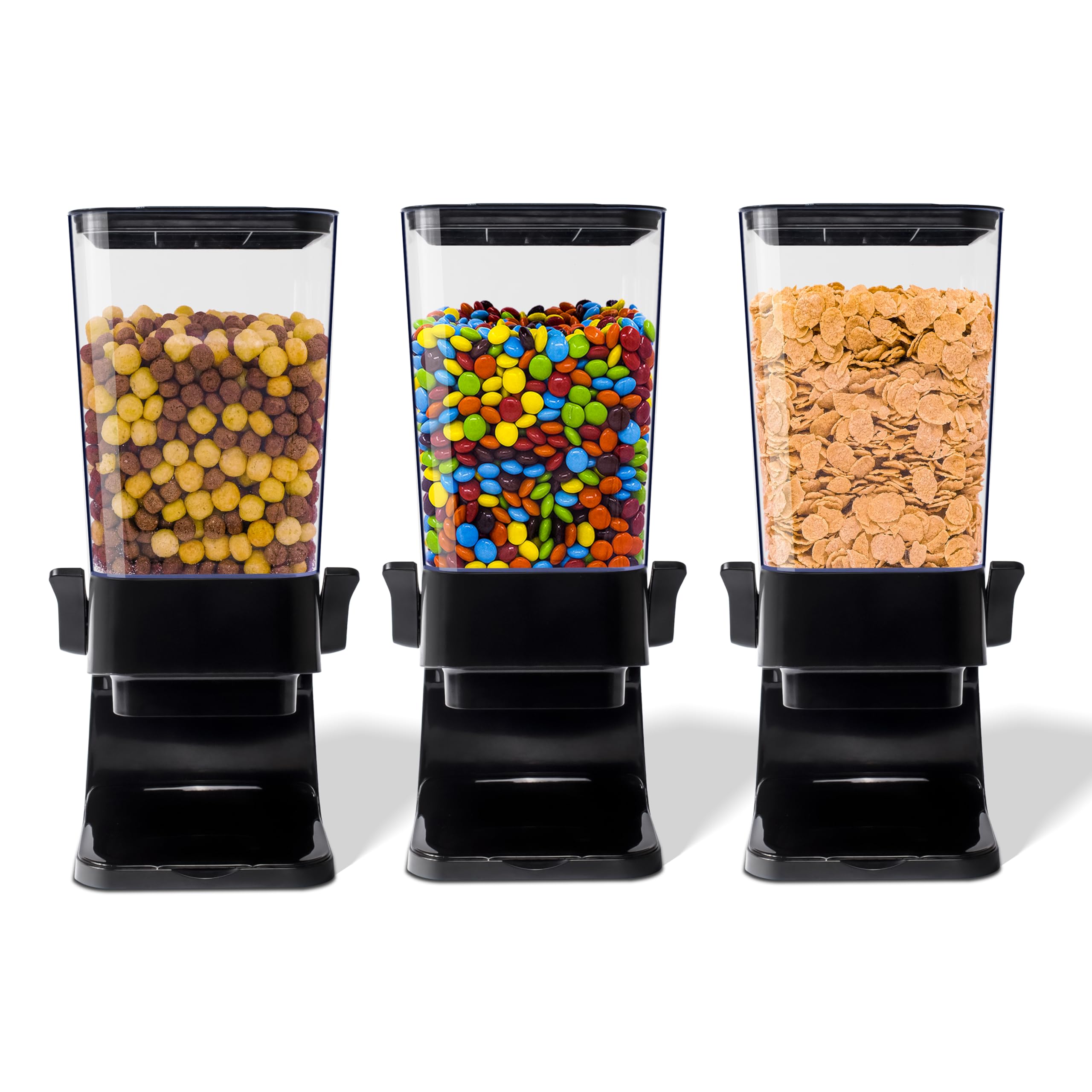 FHJP Cereal Dispenser Countertop, 5L Kitchen Organization Cereal Containers Storage, Desktop Candy Dispenser Plastic Cereal Disp
