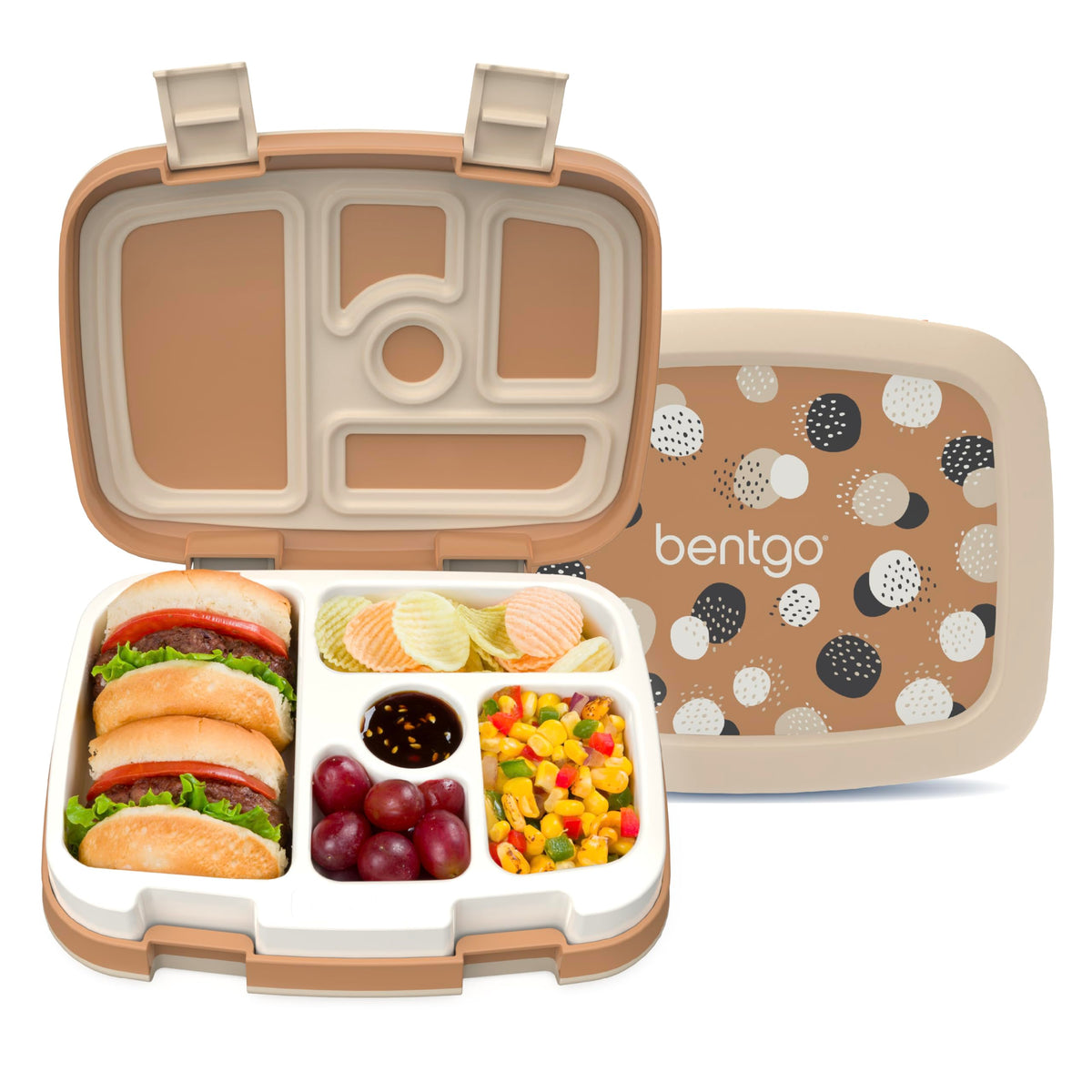 Bentgo Kids 5-Compartment Leak-Proof Bento-Style Lunch Box (Whimsy & Wonder Collection) - Ideal For Ages 3-7, Drop-Proof & Durab