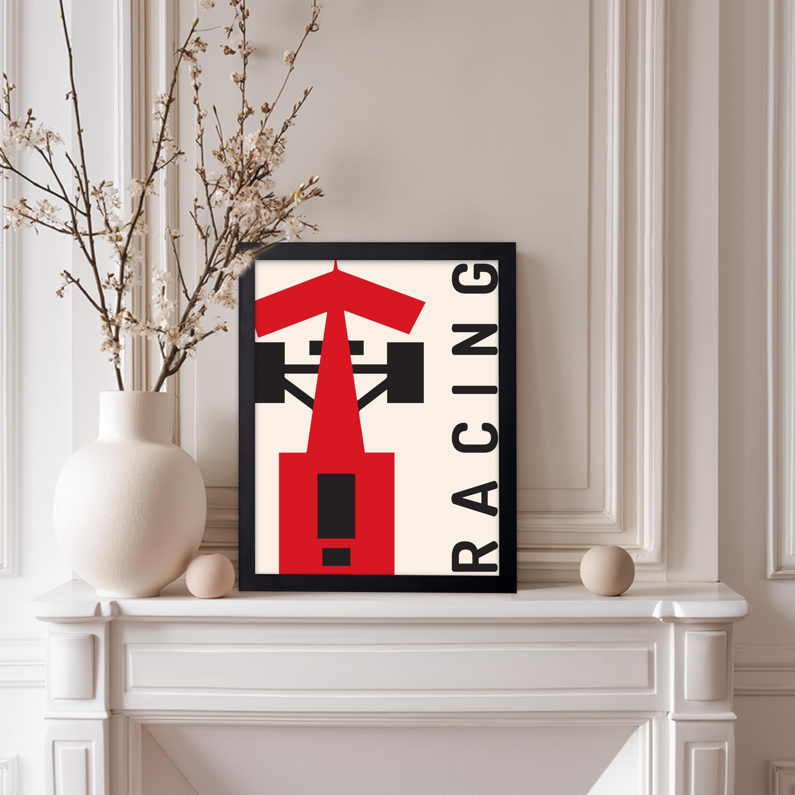 Poster Master Motorsport Poster - Race Car Print - Sports Art - Car Racing Art - Minimal Art - Gift For Men, Women & Car Enthusi