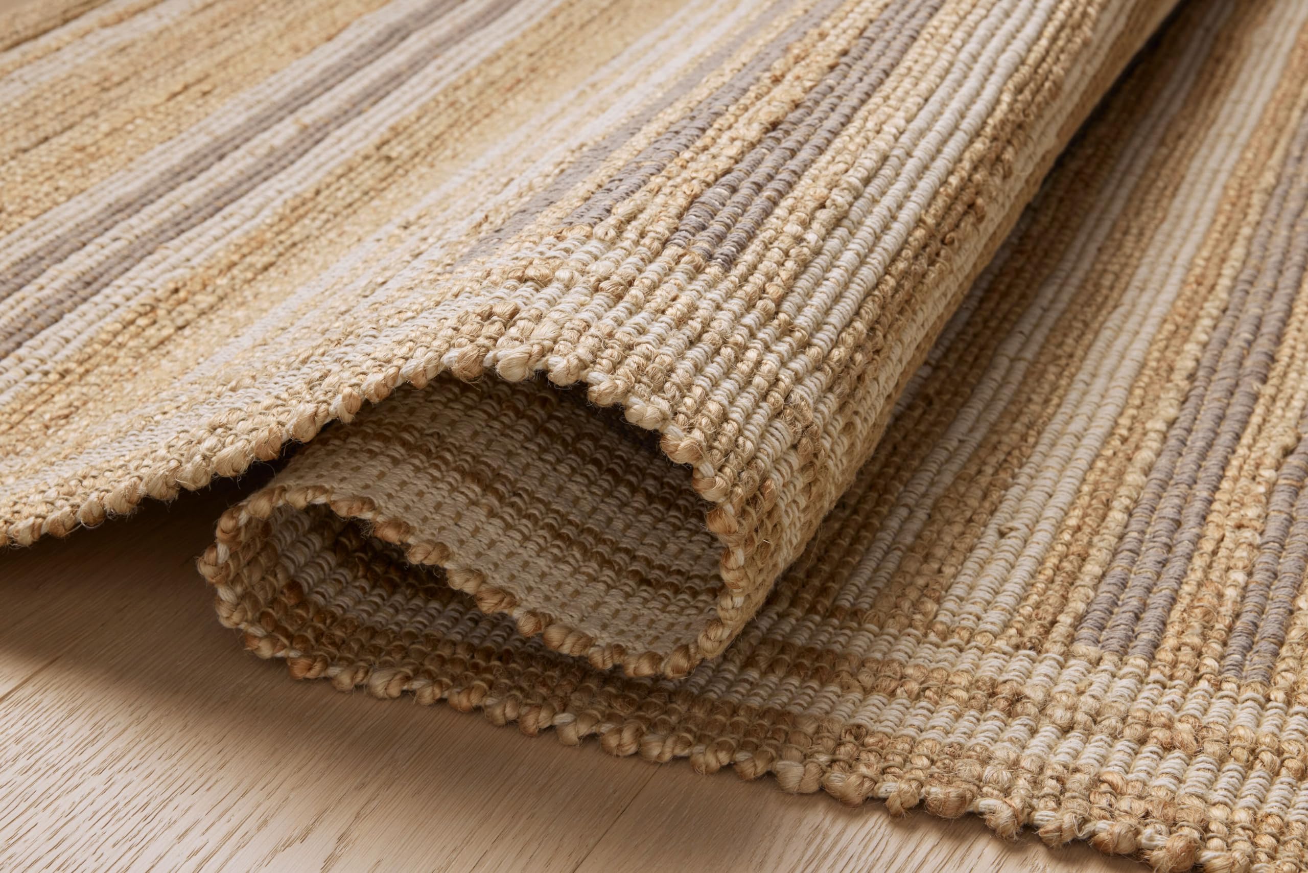 Loloi Chris Loves Julia Judy Collection JUD-03 Natural/Dove 2-6 x 7-6 Runner Rug