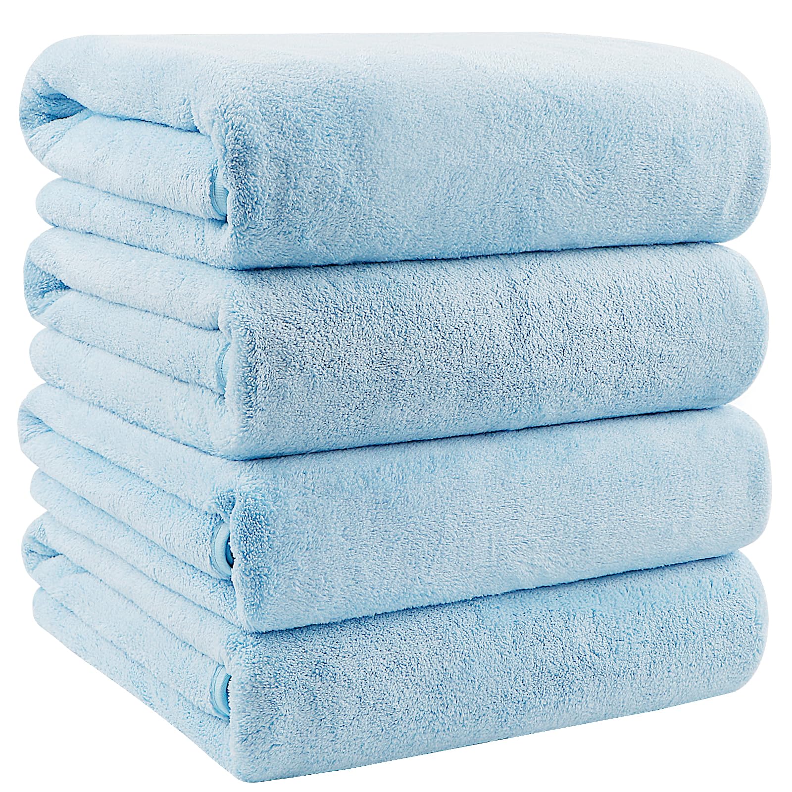 Orighty Bath Towels Set Pack Of 4(27       X 54      ) - Soft Feel Bath Towel Sets, Highly Absorbent Microfiber Towels For Body,