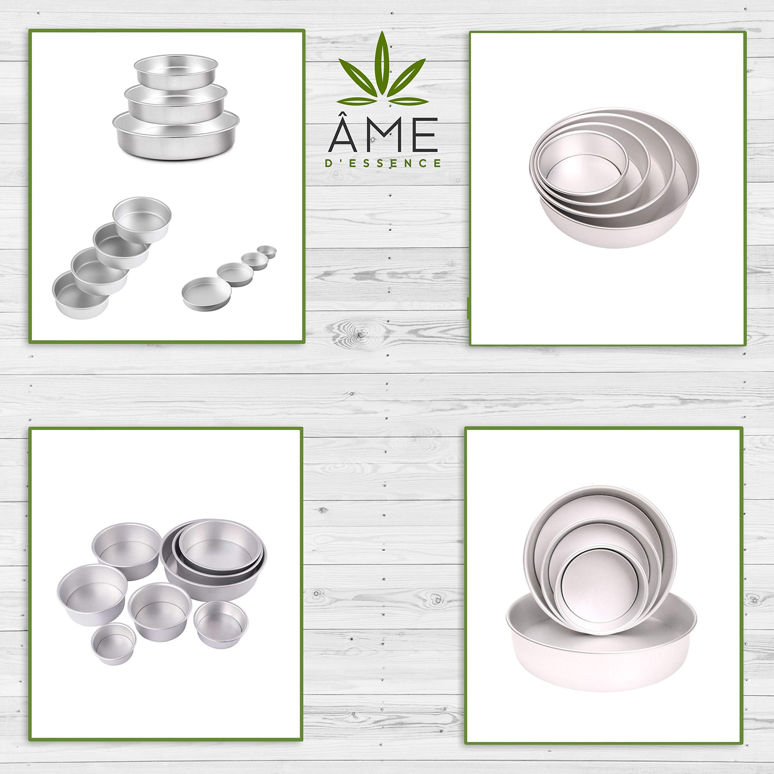 Ame D'Essence (1-Pc) Aluminum Cake Pans Layer Round Cake Pan Durable Commercial Grade 12'' Dia X 3''