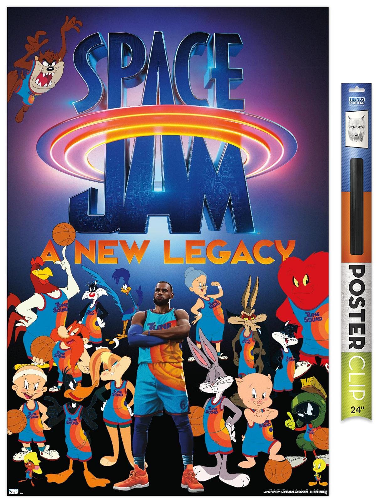Trends International Space Jam: A New Legacy - Team Wall Poster, 22.375'' X 34'', Poster & Clip Bundle