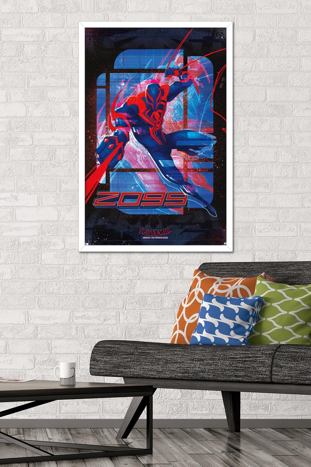 Trends International Marvel Spider-Man: Across The Spider-Verse - Spider-Man 2099 Wall Poster, 22.37'' X 34.00'', White Framed V