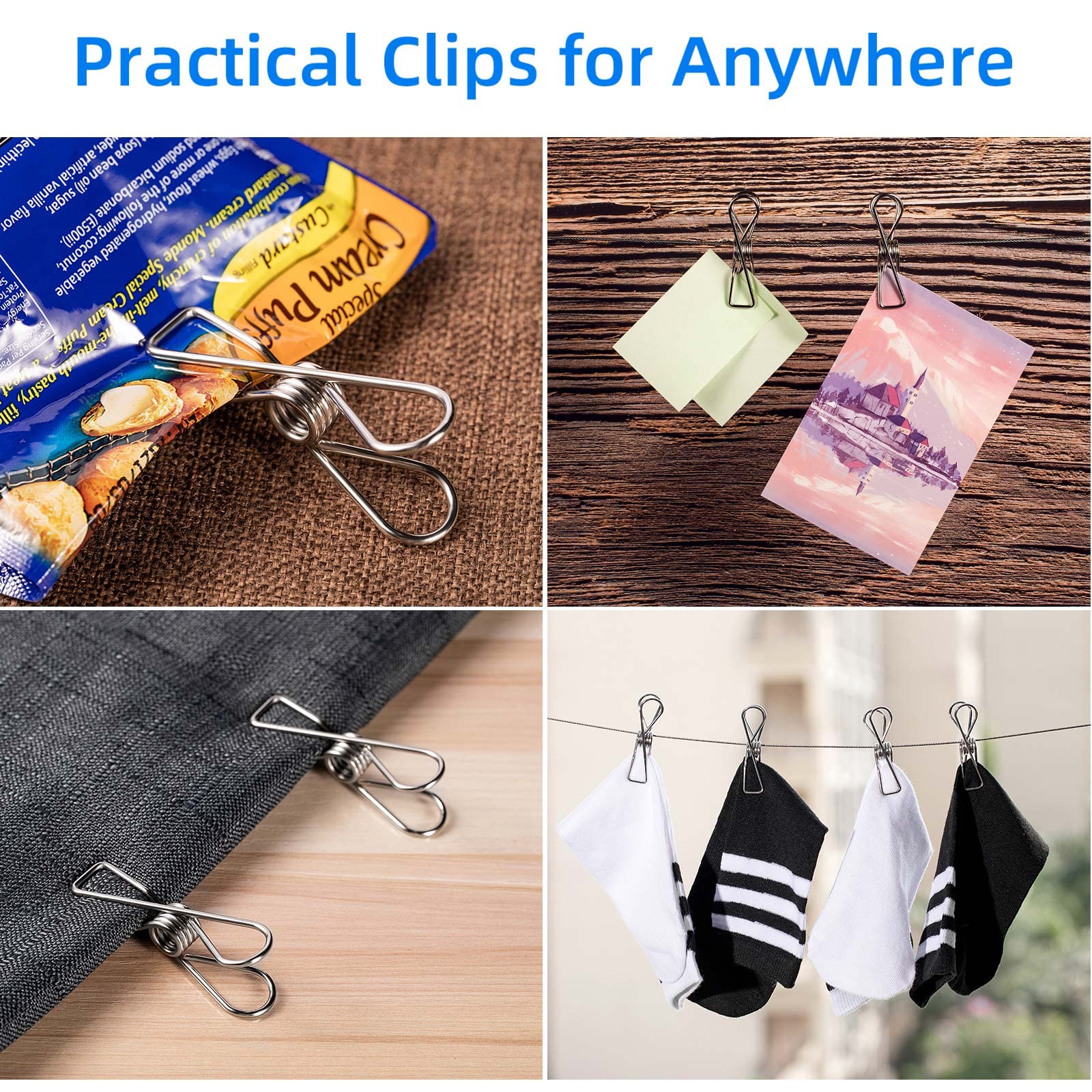40 Pack Wire Clothes Pins Heavy Duty Outdoor, Stainless Steel Clothespins For Hanging Clothes, Metal Clothes Pegs, Clothing Clip