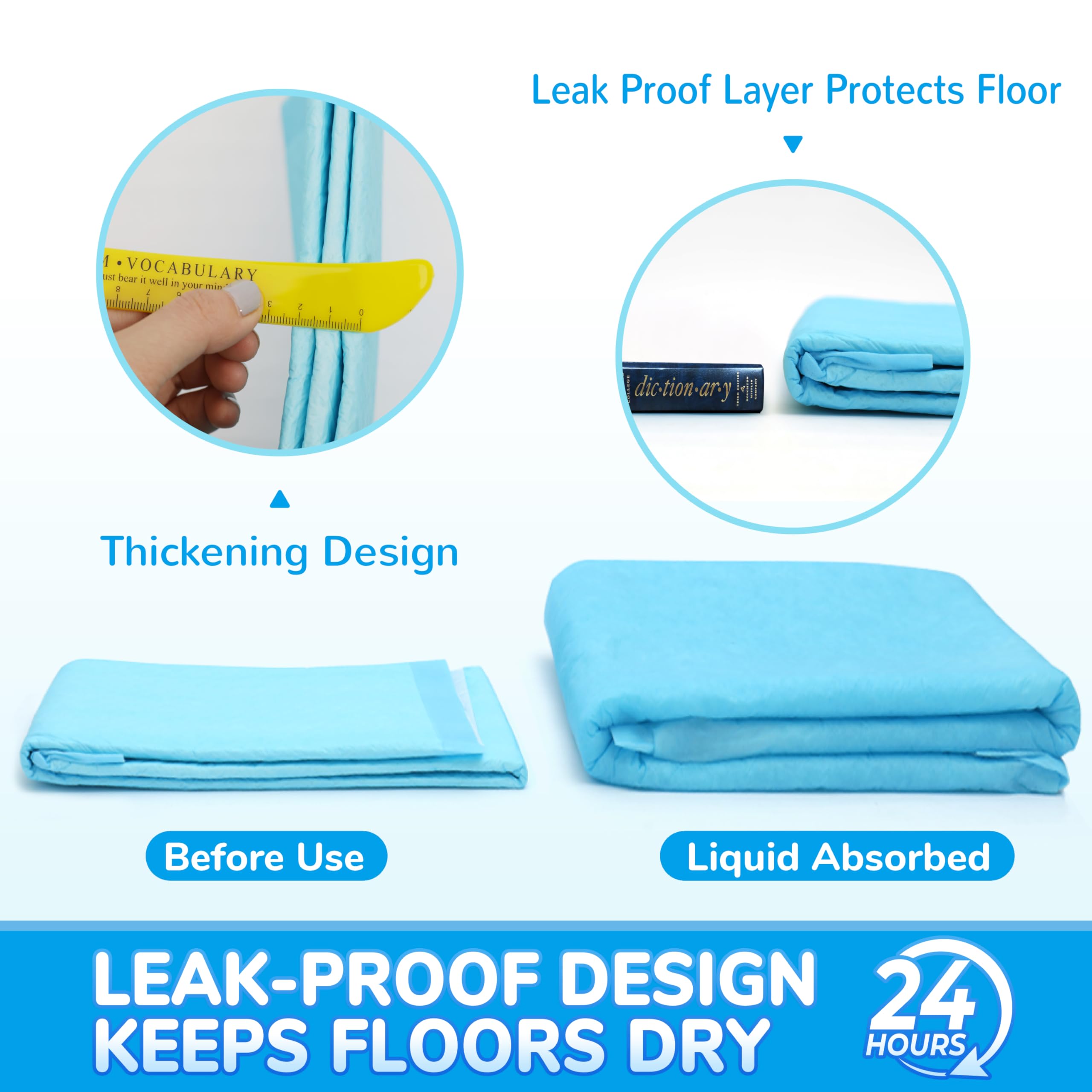 Joinpads Extra Large Dog Pee Pads, Thicker Design For Super Absorbent And Leak Proof Pads, Disposable Potty Training Pads For Do