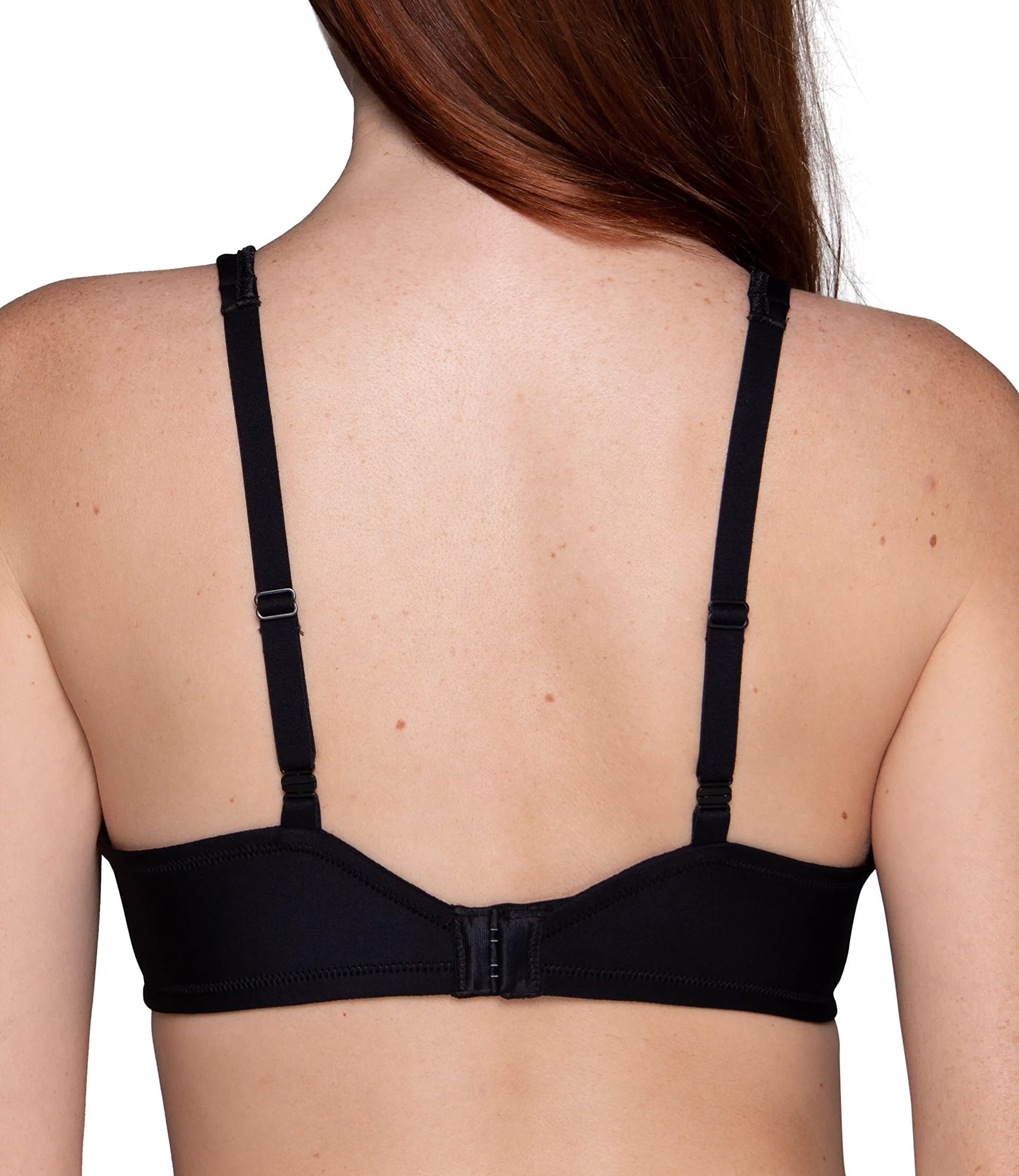 Vanity Fair Womens Body Caress Full Coverage Underwire Bra 75335, Midnight Black, 42C