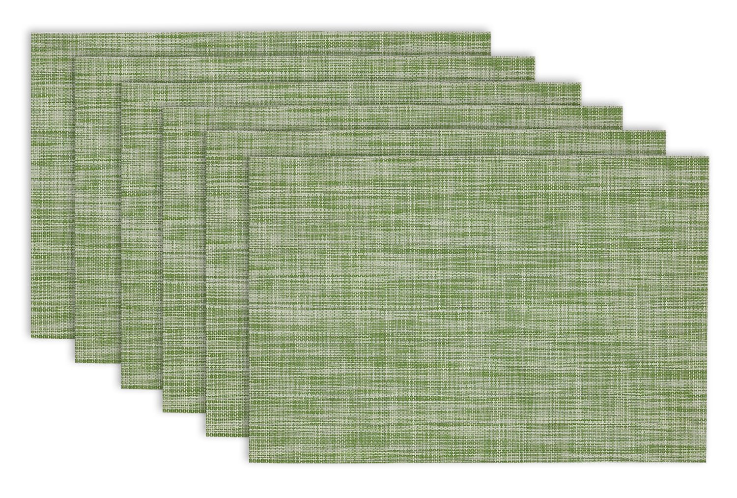 DII Fig Green Pvc Tweed Placemat (Set of 6)