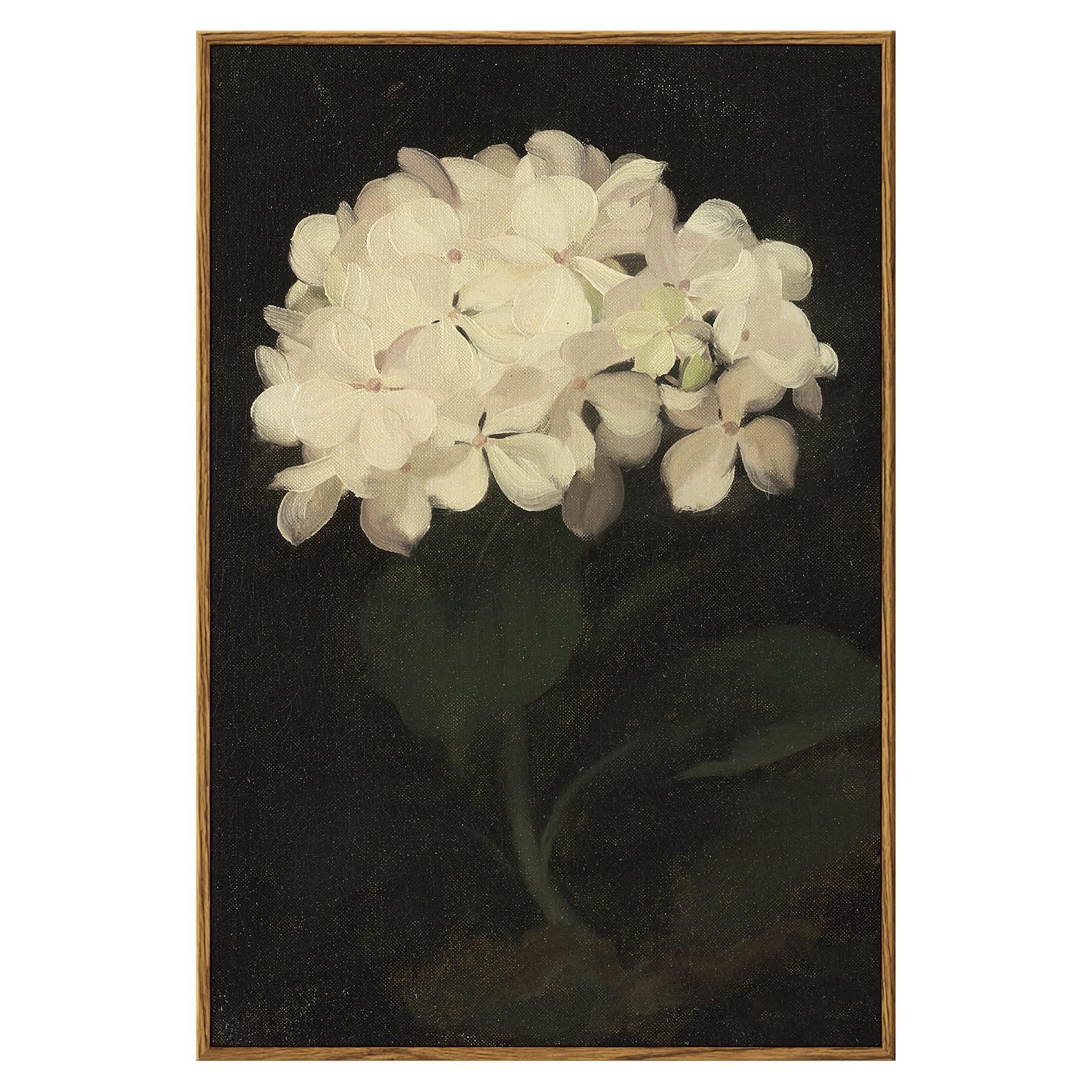 Insimsea Framed Wall Art For Living Room Decoration Large Canvas Wall Art Room Decor White Hydrangea Oil Painting Canvas Prints