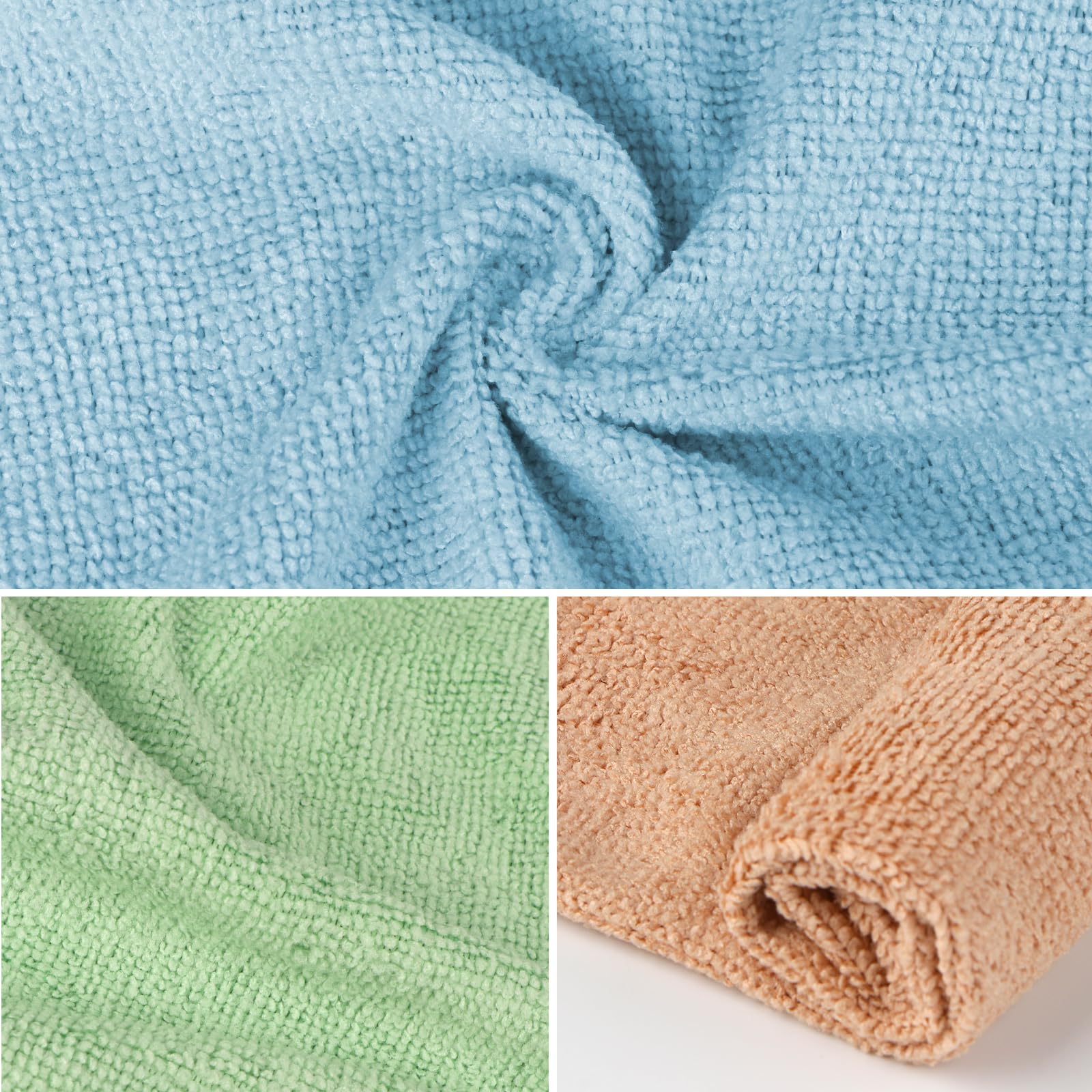 Orighty Washcloths Bulk Towels Set 50 Pack, Highly Absorbent And Soft Feel Microfiber Face Cloths, Multi-Purpose Wash Cloths & H