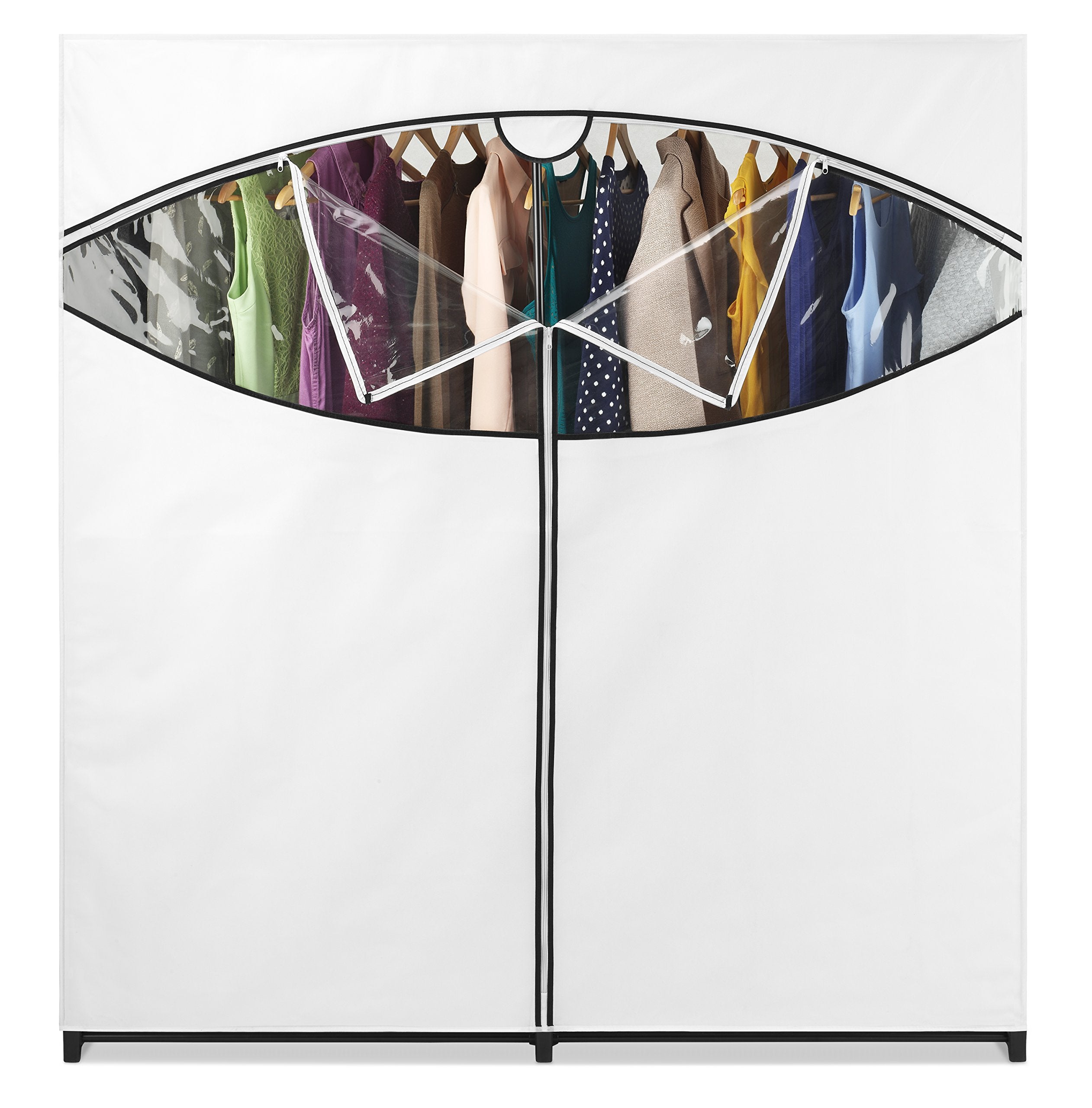 Whitmor Extra-Wide Clothes Closet  60? with  White Cover
