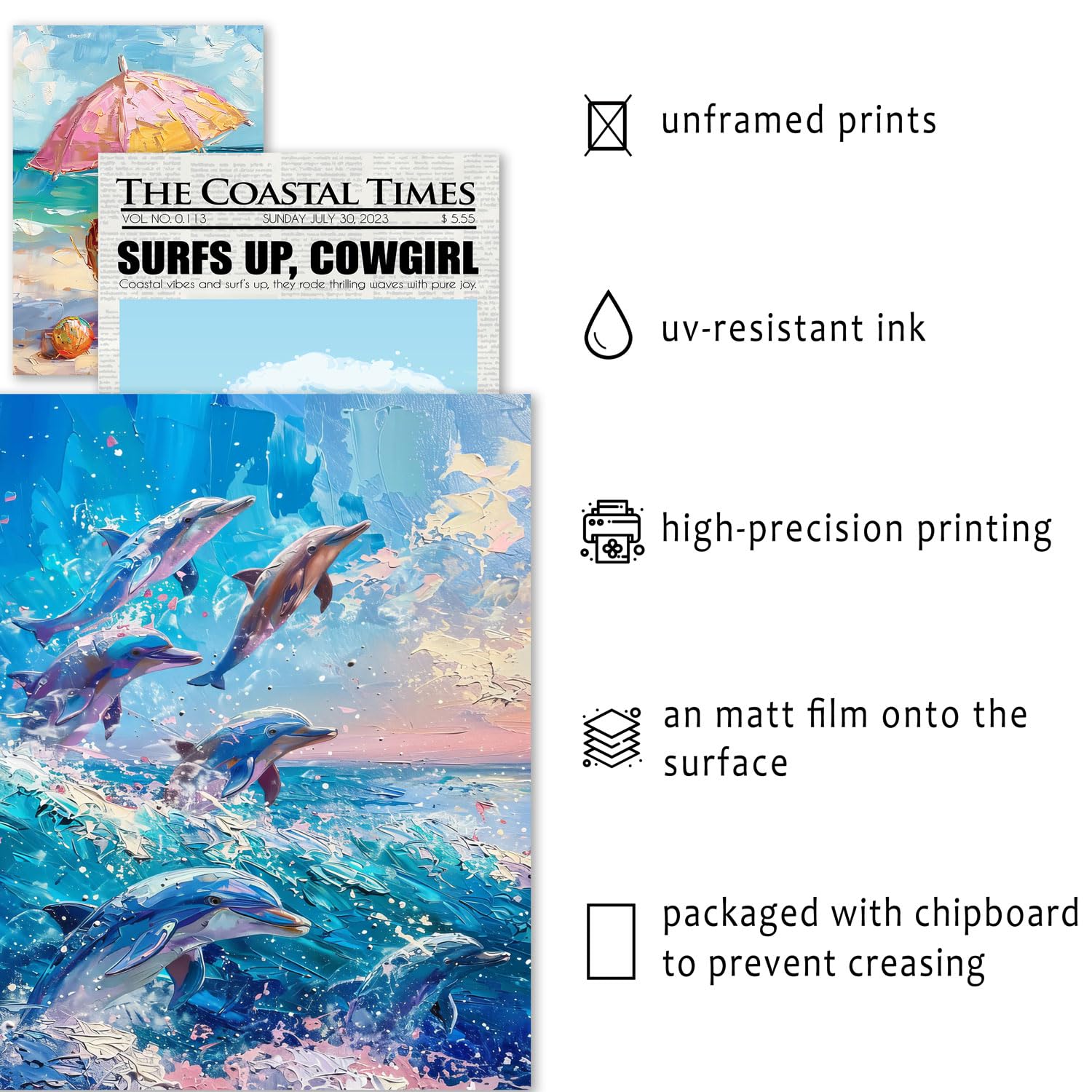 Anerza 16 Pcs Coastal Cowgirl Room Decor, Coastal Granddaughter Gallery Wall Art Prints For Bedroom, Beachy Posters For Room Aes