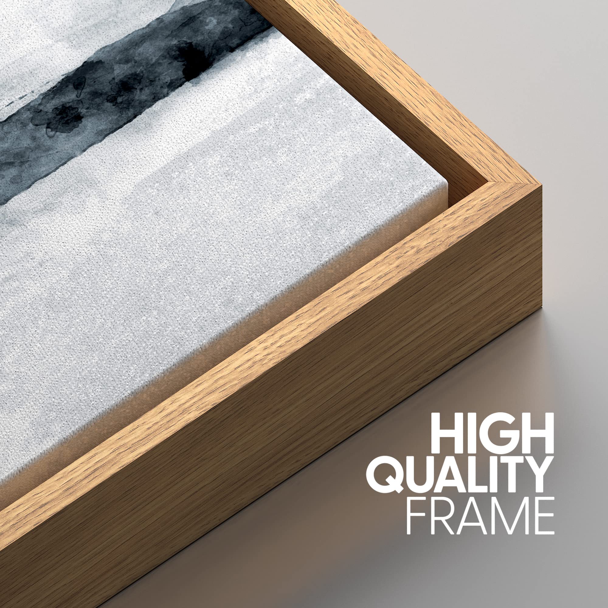 Signwin Framed Canvas Print Wall Art Set Pastel Watercolor Arctic Mountain Range Nature Wilderness Illustration Modern Rustic La