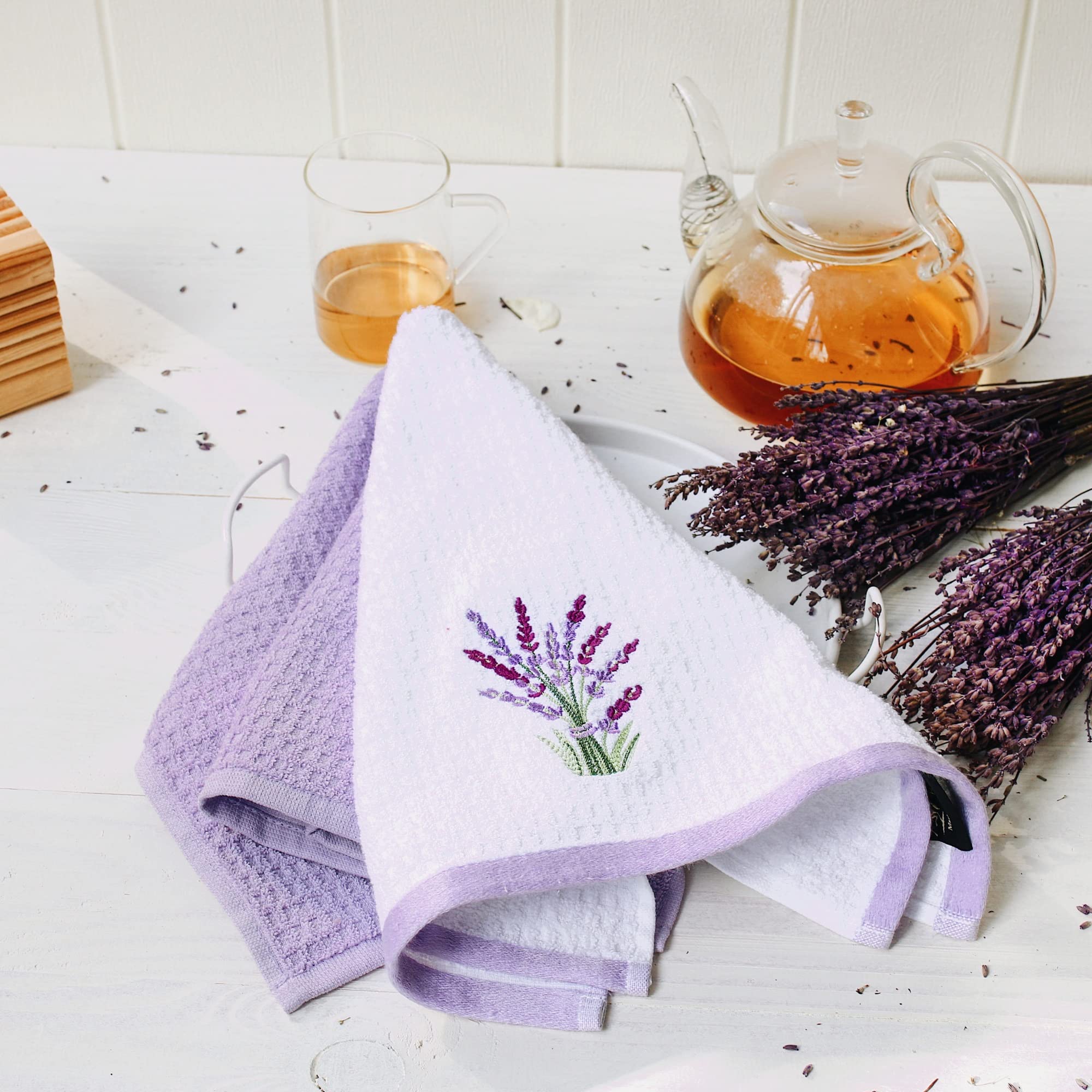 Hiera Home Kitchen Towels - Ultra Soft Cotton And Super Absorbent Dish Towels For Kitchen, Large Kitchen Towel 24X16 Inches, Nat
