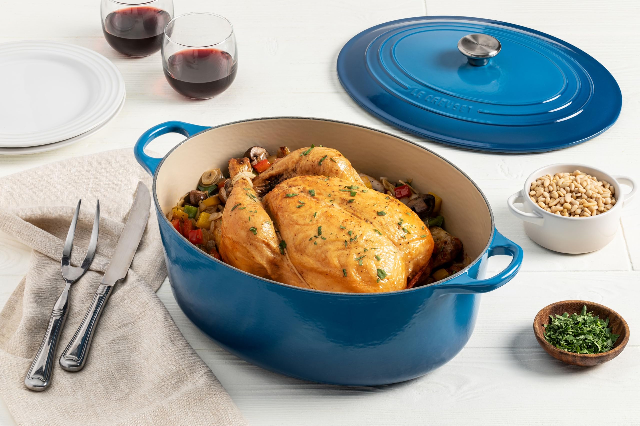Le Creuset Enameled Cast Iron Dutch Oven, 8 Qt, Marseille, Model LS2502-3359SS
