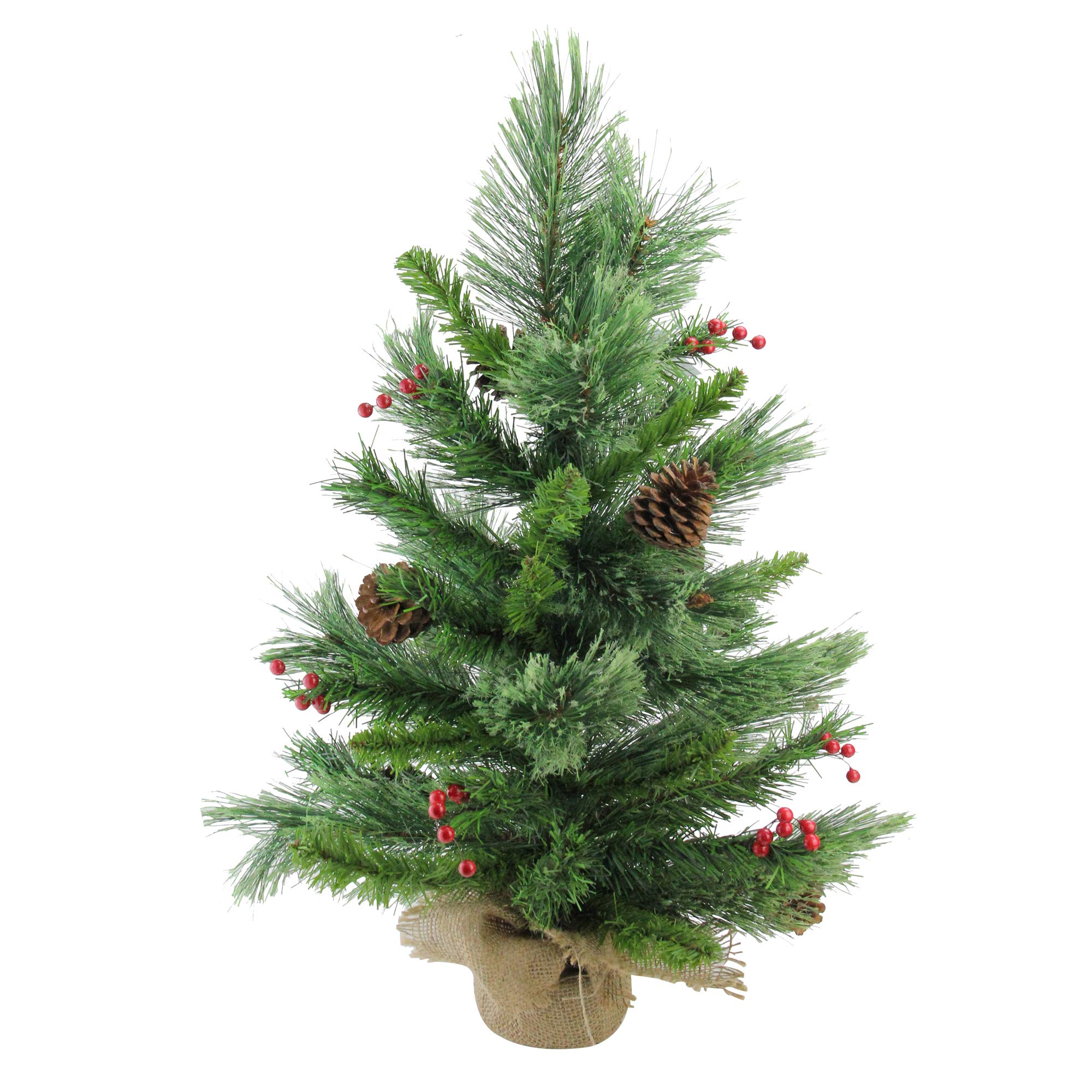 Northlight Mixed Cashmere Berry Pine Artificial X-Mas Tree, Green