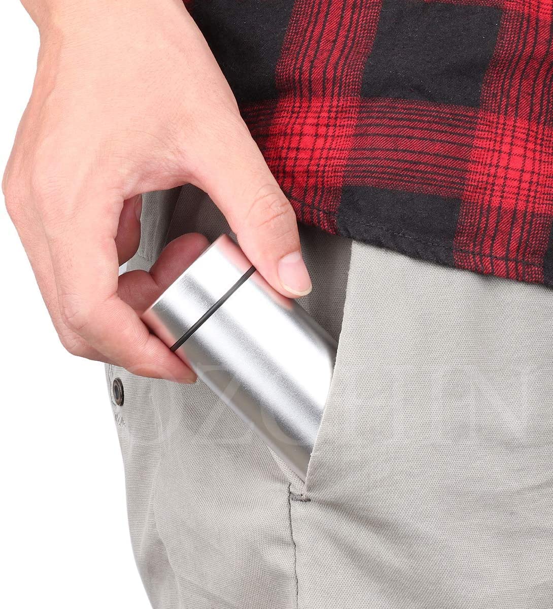 Ozchin Aluminum Storage Jar Portable Airtight Smell Proof Container Bottle Multipurpose Storage Container For Spices, Coffee & T