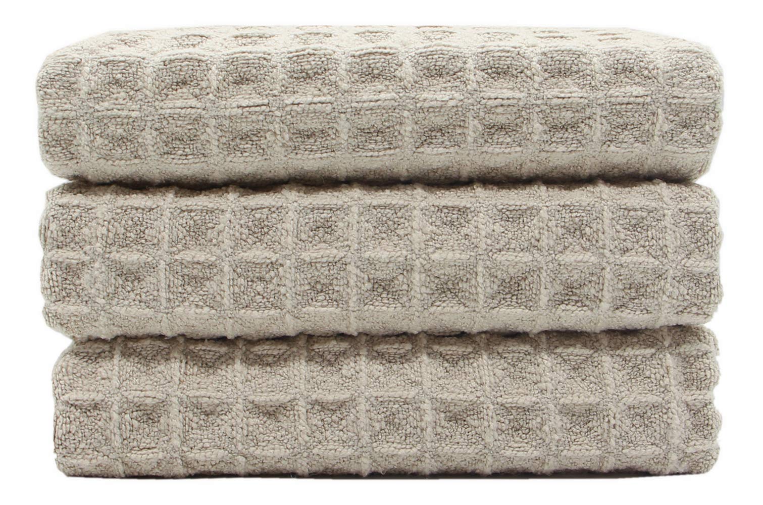 Verasong Waffle Weave Kitchen Towels Thick Microfiber Dish Drying Towels Absorbent Tea Towels Hand Towel Lint Free 16Inch X 24In