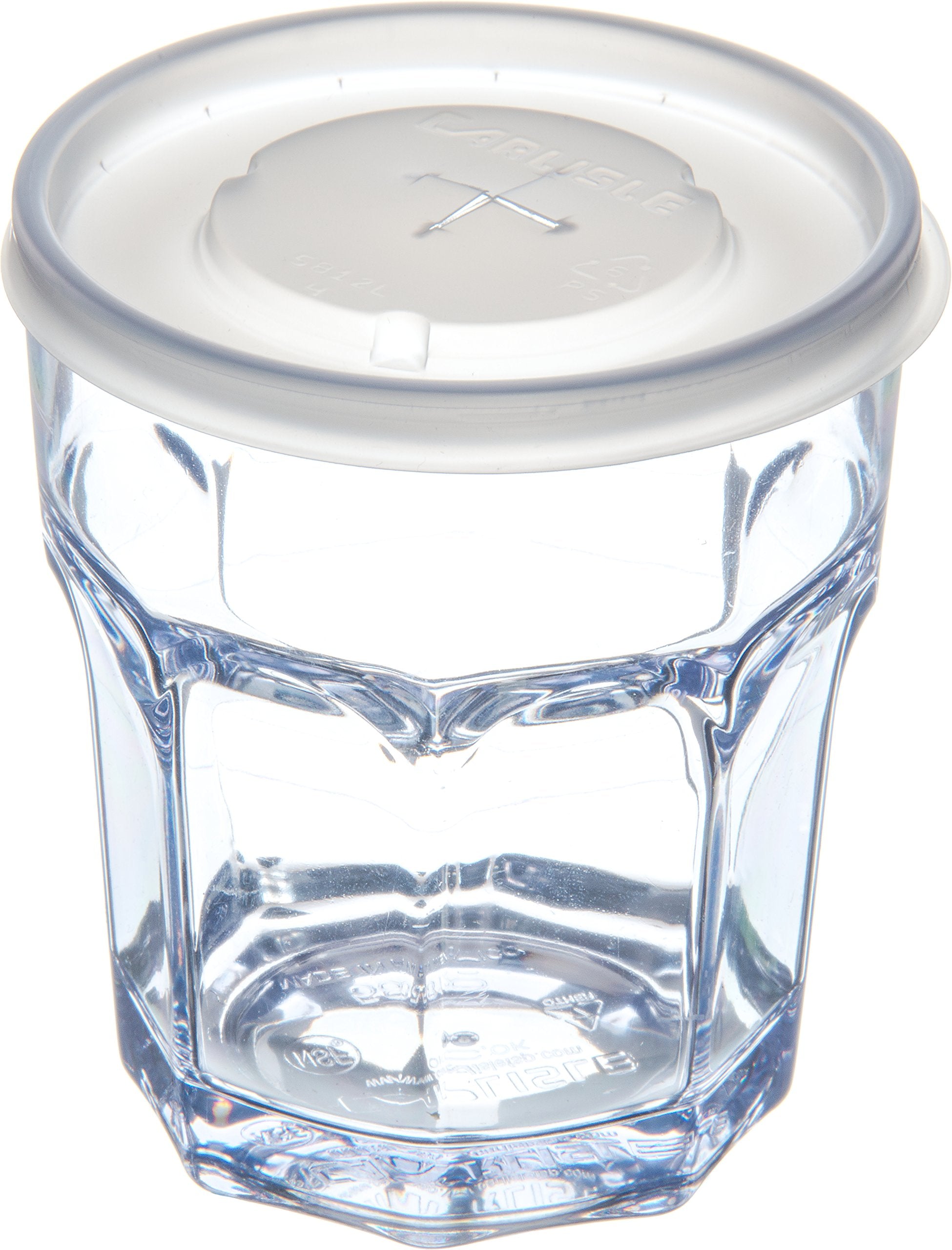 Carlisle FoodService Products Louis Clear Tumbler Short Glass for Restaurants  Catering  Kitchens  Plastic  12.3 Ounces  Clear  (Pack of 24)