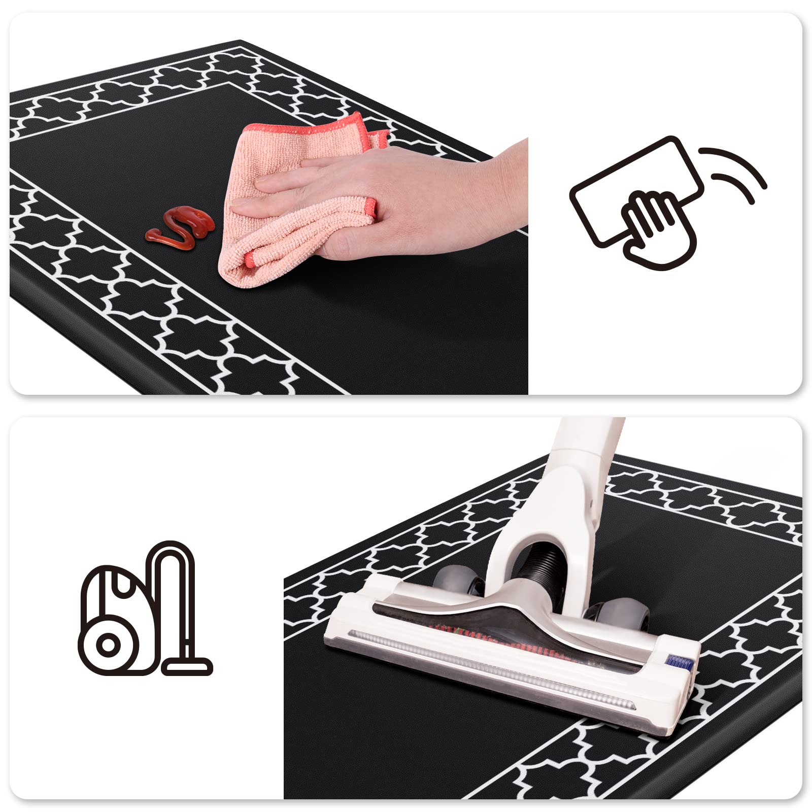 Luxstep Kitchen Mat Set Of 2 Anti Fatigue Mat, Non Slip Kitchen Rugs And Mats Waterproof Memory Foam Kitchen Rug, Standing Desk