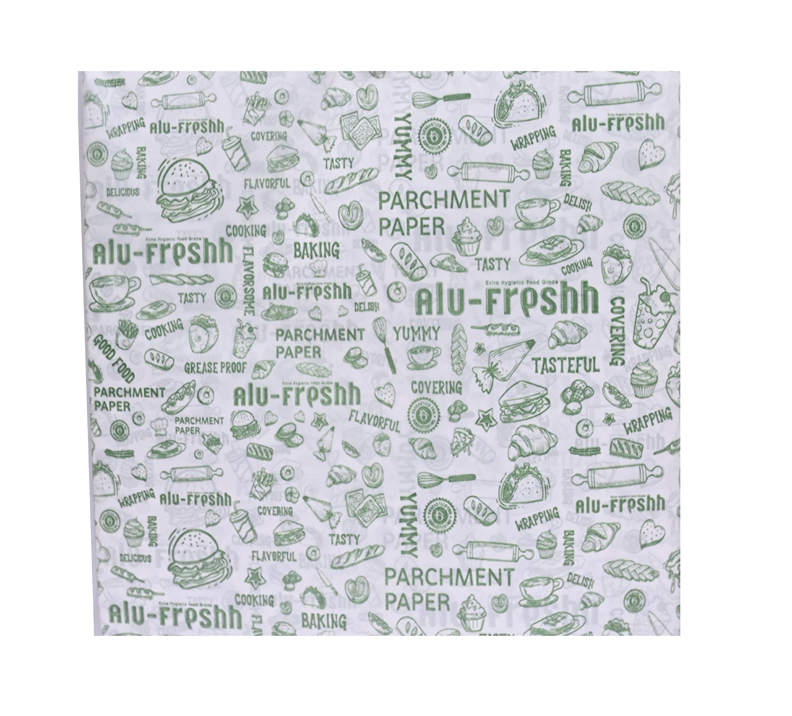 Alu-Freshh Printed Food Wrapping Paper 320 Sheet (Pack Of 10)