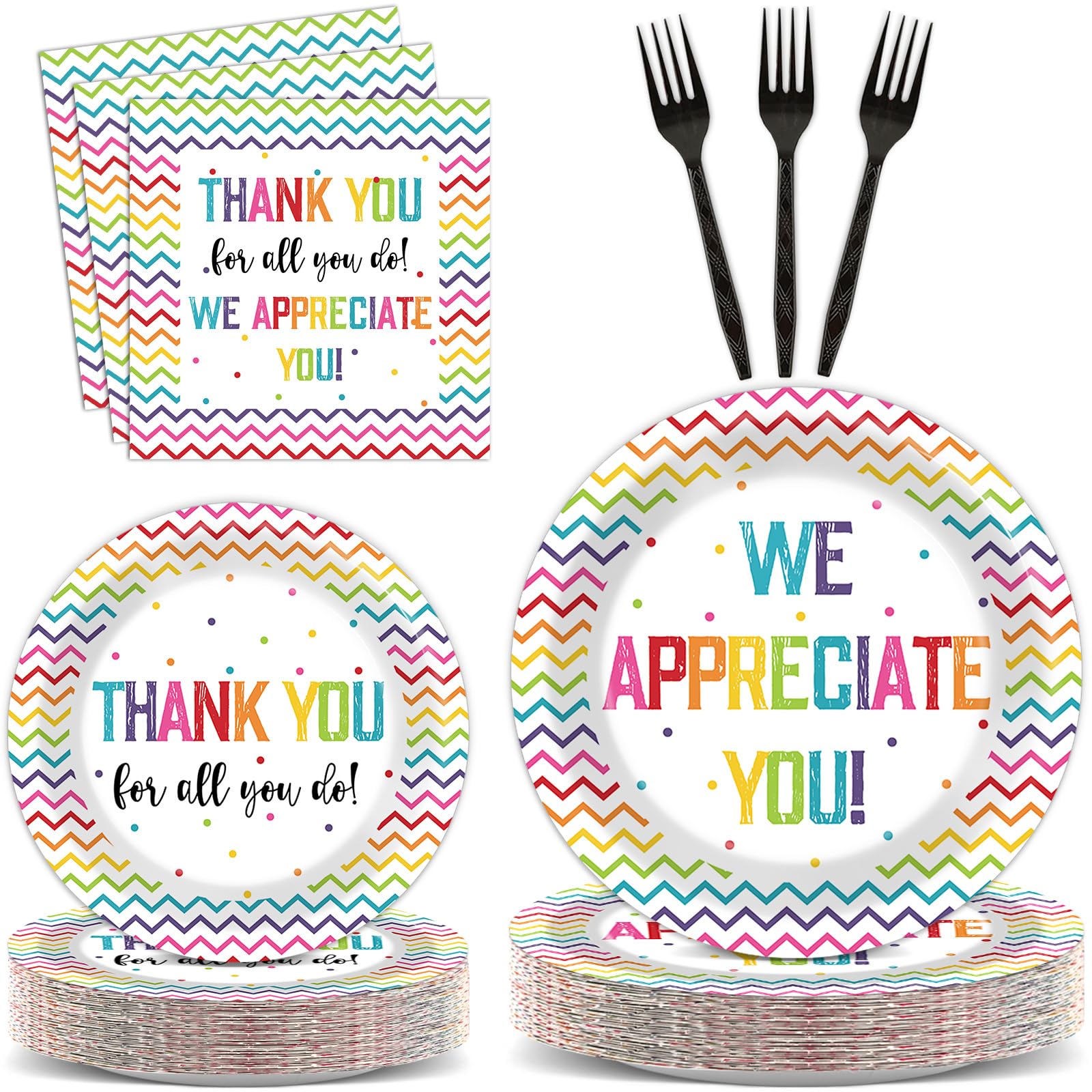 Thank You Party Plates Napkins We Appreciate You Tableware Teacher Appreciation Dinnerware Be Thankful To Teacher Doctor Staff D