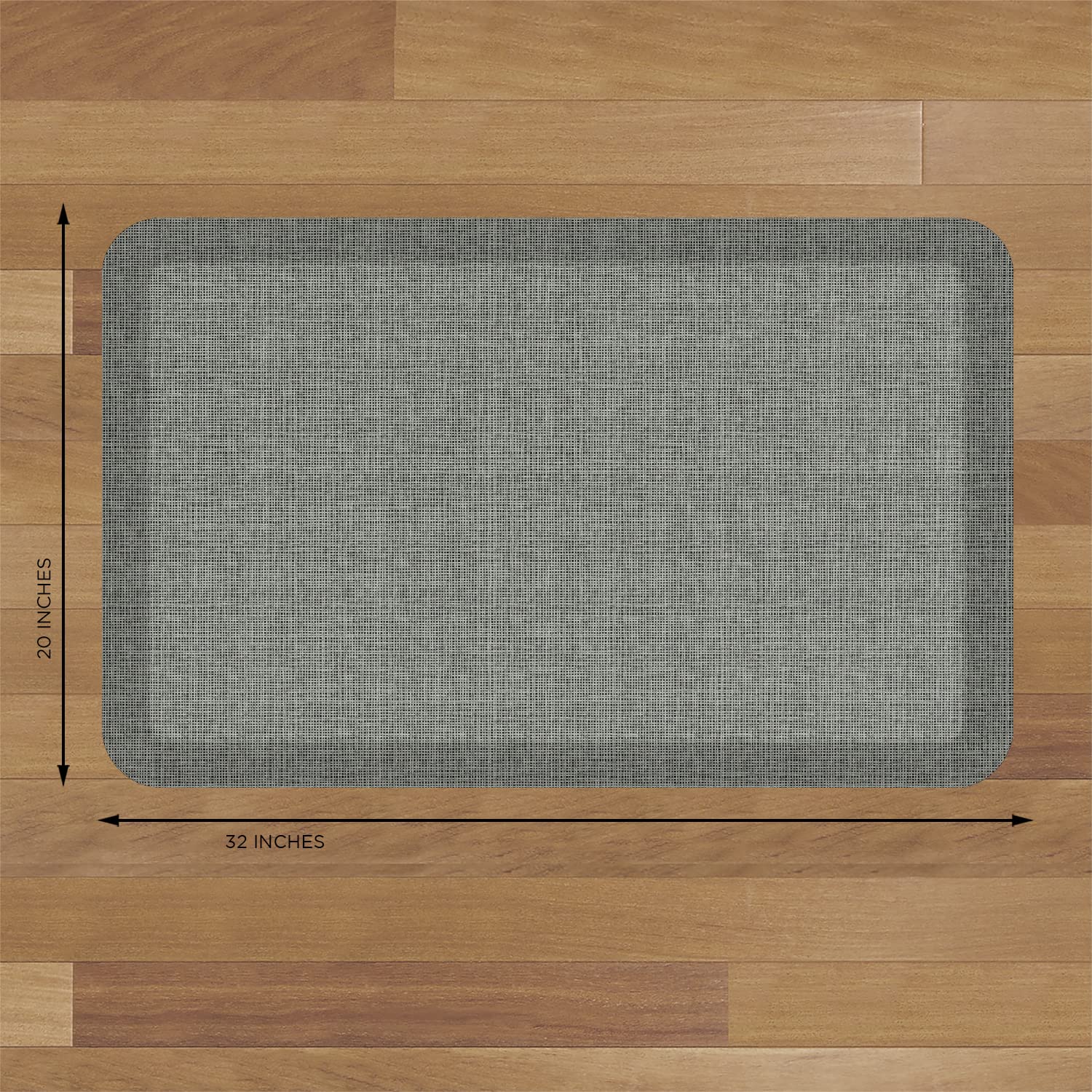 Newlife By Gelpro Decorative Foam Floor Mat, 20 X 32, Patina Grey