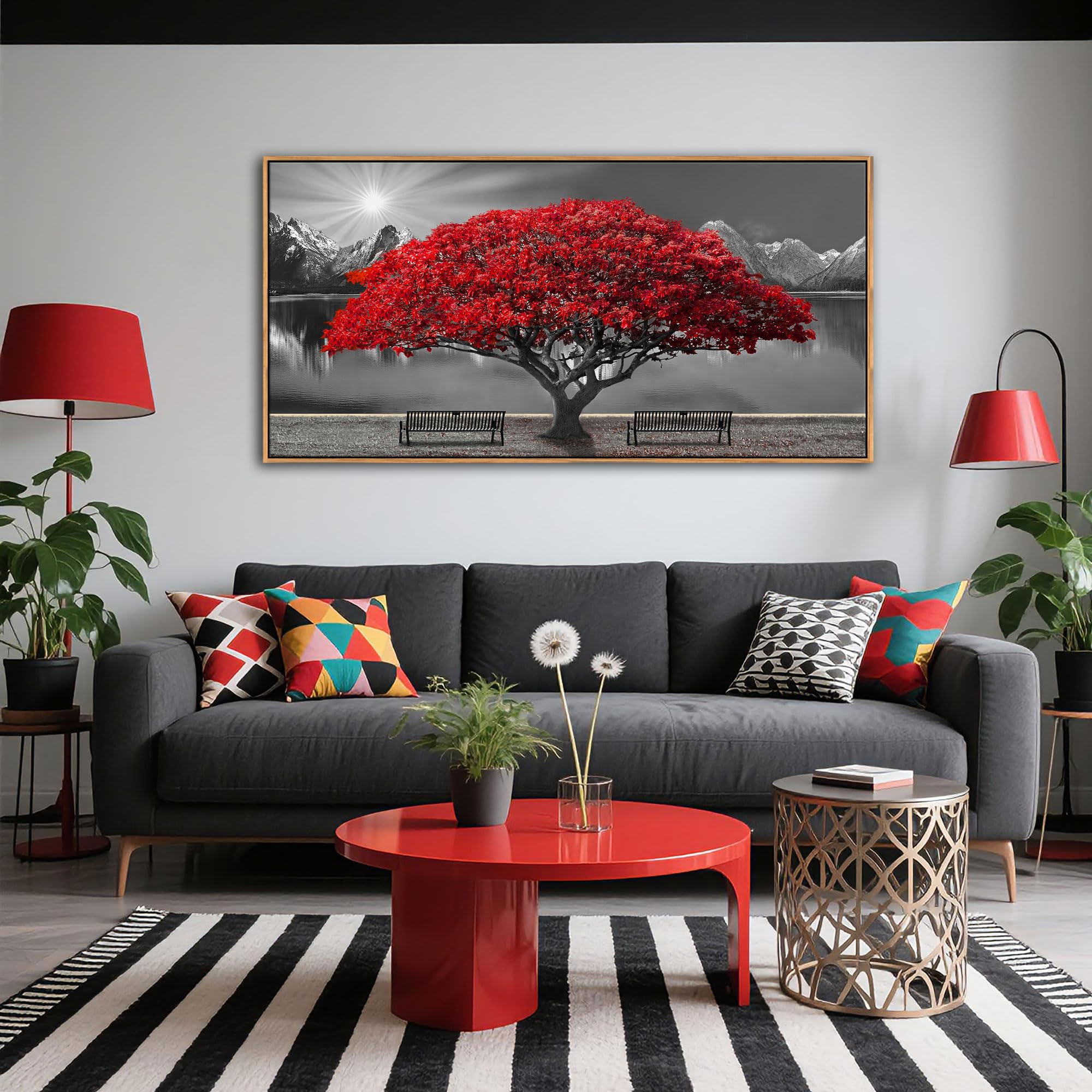 Large Framed Wall Art For Living Room Large Mangrove Landscape Modern Art For Wall Decor Living Room, Bedroom, Office, Home Wall