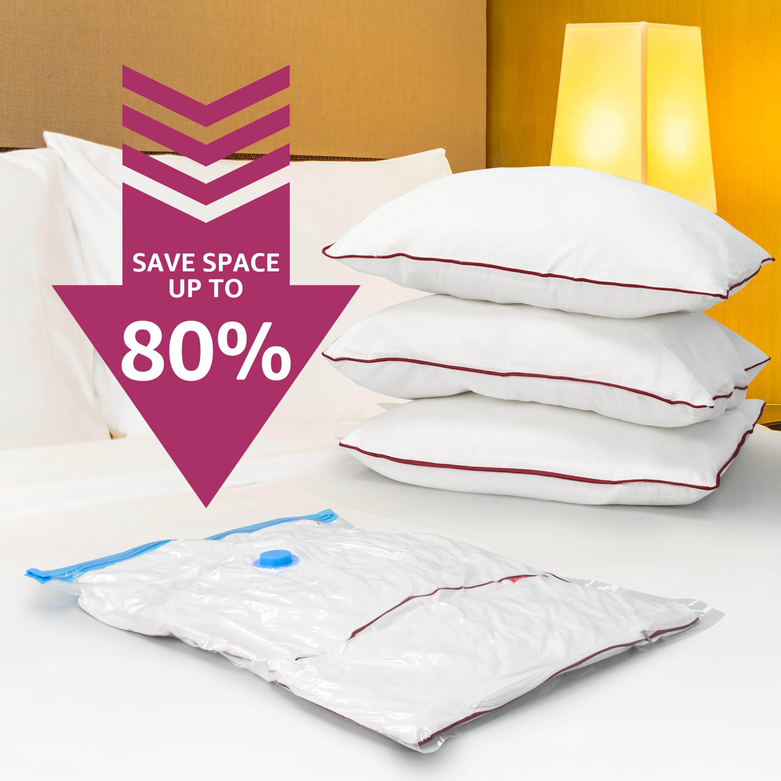 Yssoa Vacuum Storage Bags, 20-Pack Space Saver Vacuum Storage Bags, Vacuum Seal Bags For Clothing, Clothes, Comforters And Blank