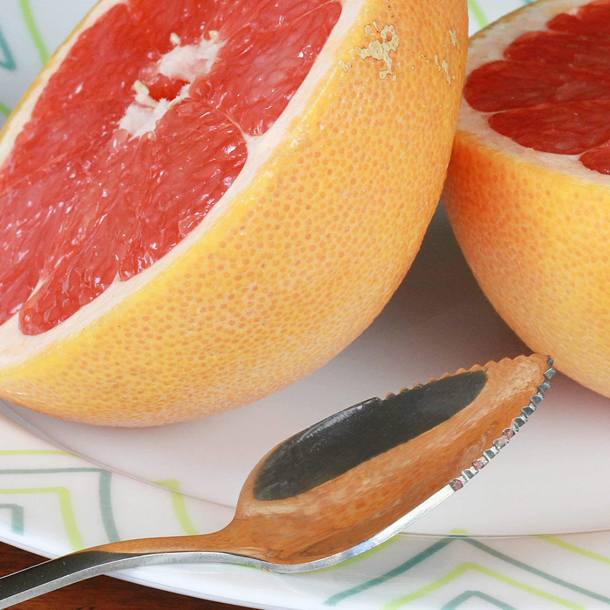 Chef Craft Serrated Grapefruit Spoon, 6.5 Inches In Length 2 Piece Set, Stainless Steel