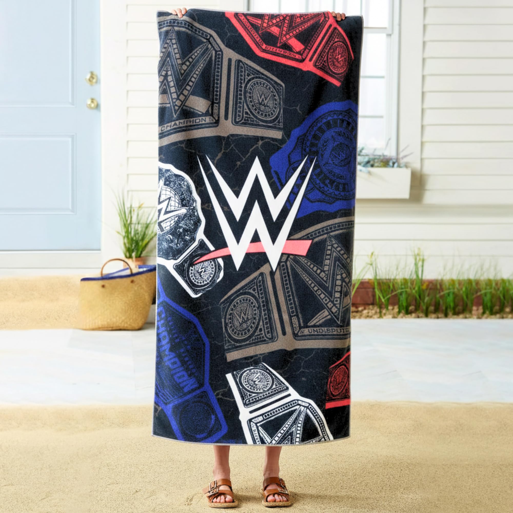 Wwe Wrestling Oversized Cotton Beach Towel, 30 X 60 Inch Large Soft & Absorbent Pool, Bath & Beach Towel (100% Officially Licens