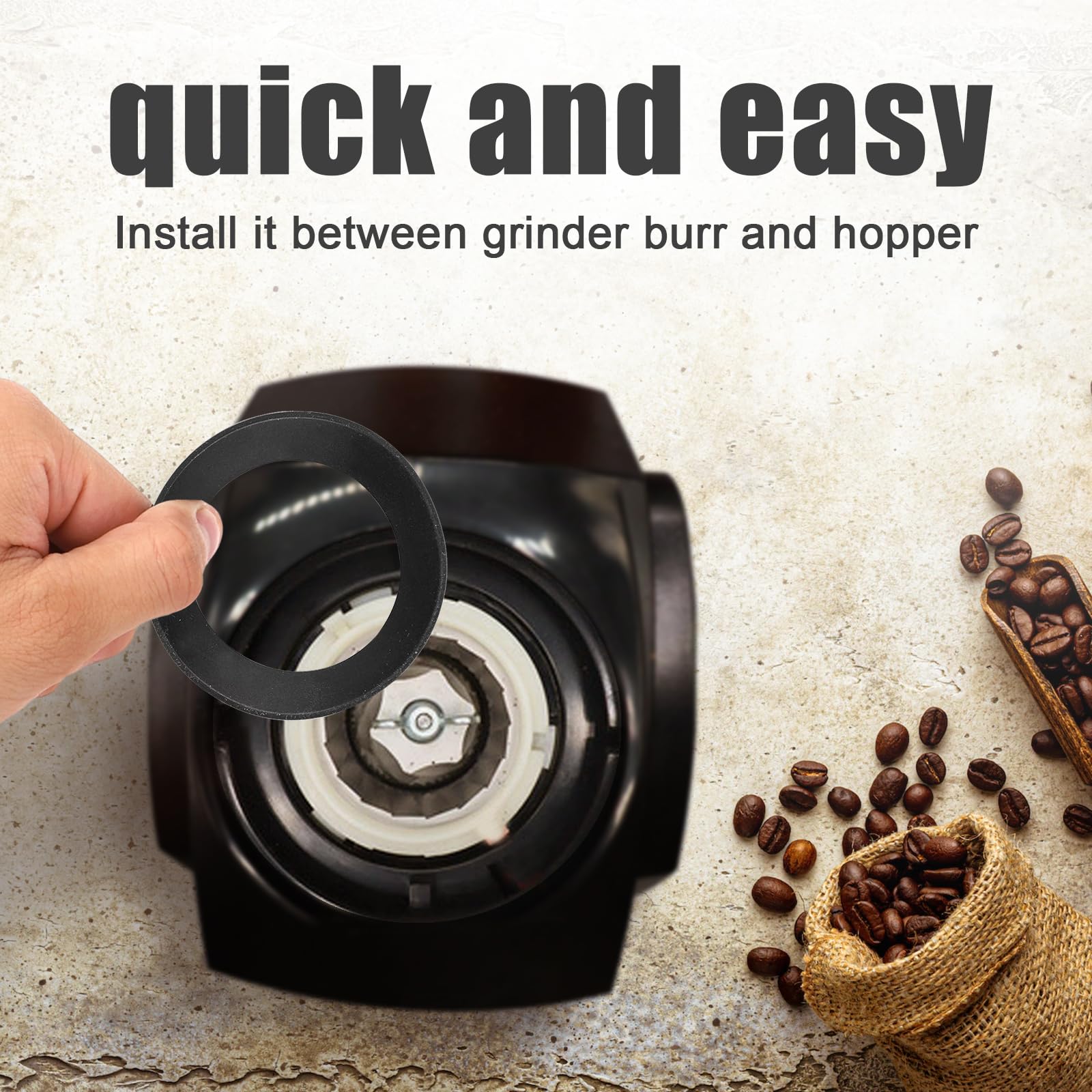 4Pcs Gasket Replacement For Baratza Encore Grinder, Silicone Coffee Grinder Gasket Coffee Replacement Ring For Baratza Virtuoso