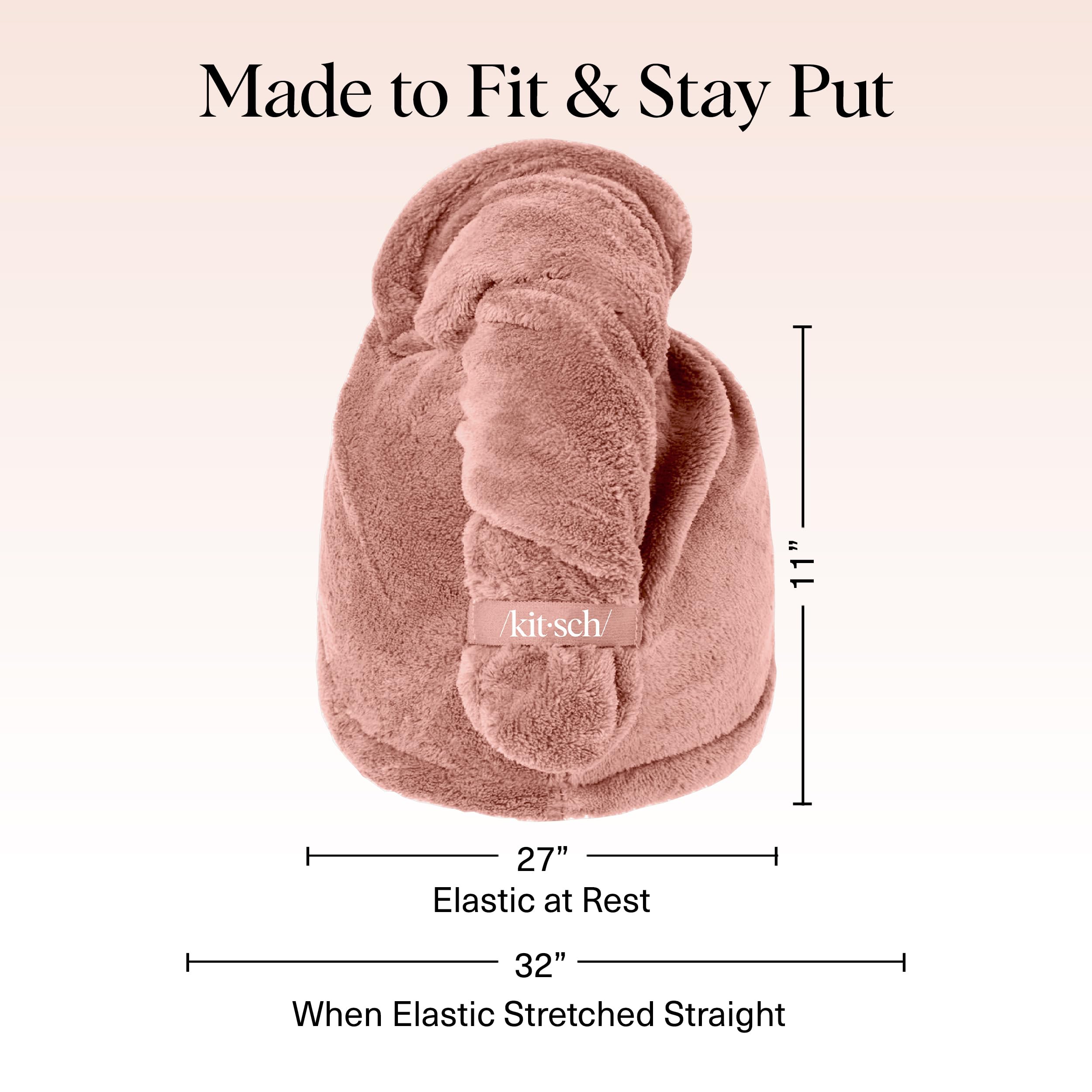 Kitsch Plush Microfiber Hair Towel Wrap for Women - Hair Turbans for Wet Hair, Super Absorbent Drying Towel - Quick Dry, Anti-Fr