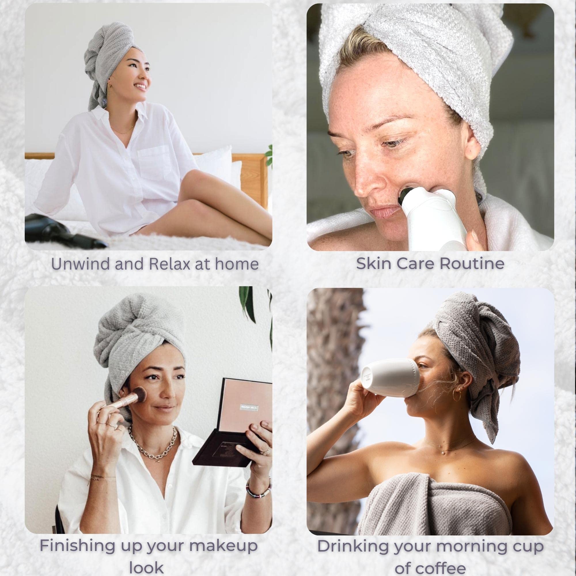 VOLO Hero Capri Blue Hair Towel | Ultra Soft, Super Absorbent, Quick Drying Nanoweave Fabric | Reduce Dry Time by 50% | Large To