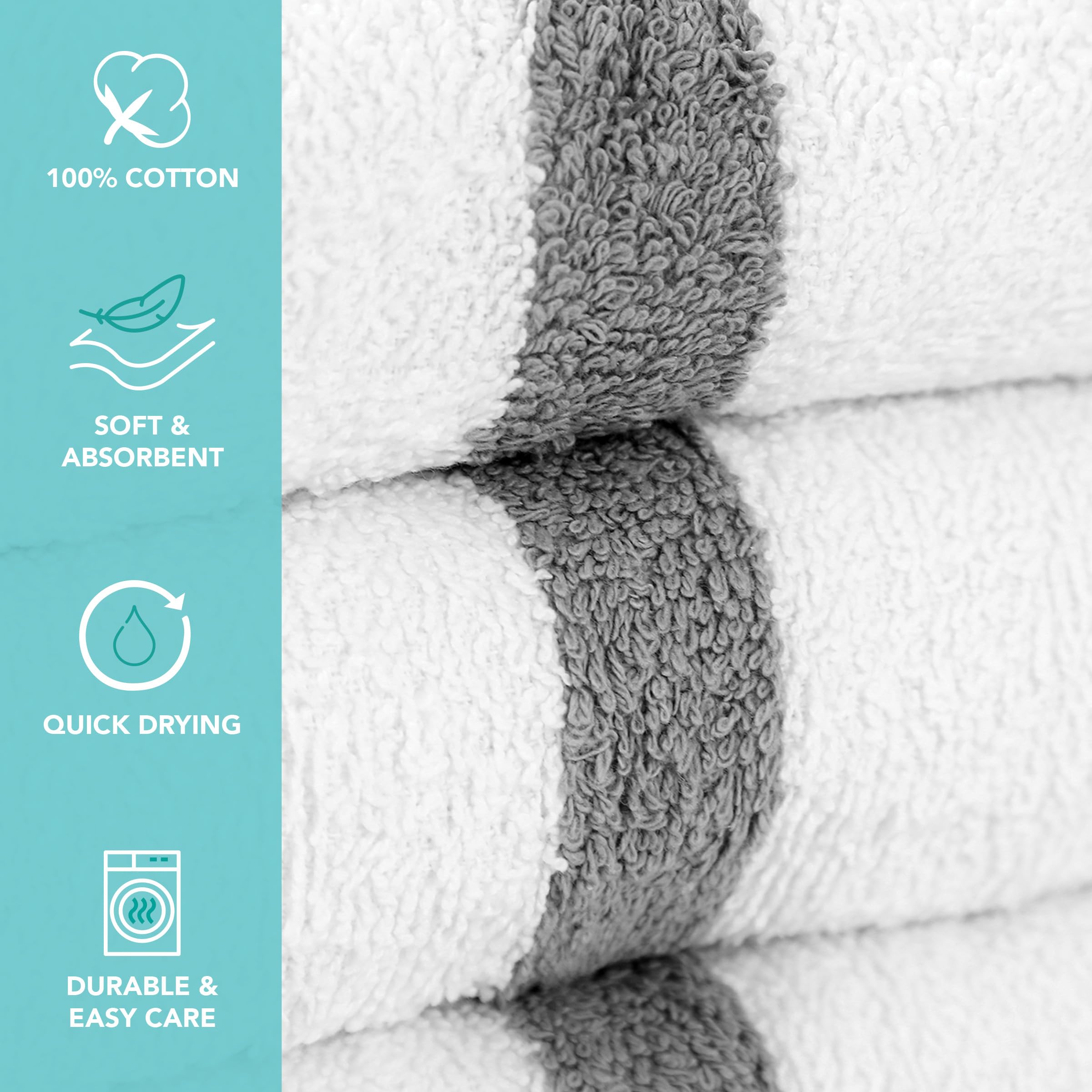 Arkwright White Hand Gym Towels - Pack Of 12 - Bulk 100% Cotton Soft Quick Dry Sweat Absorbent Hotel Quality Towels For Workout,