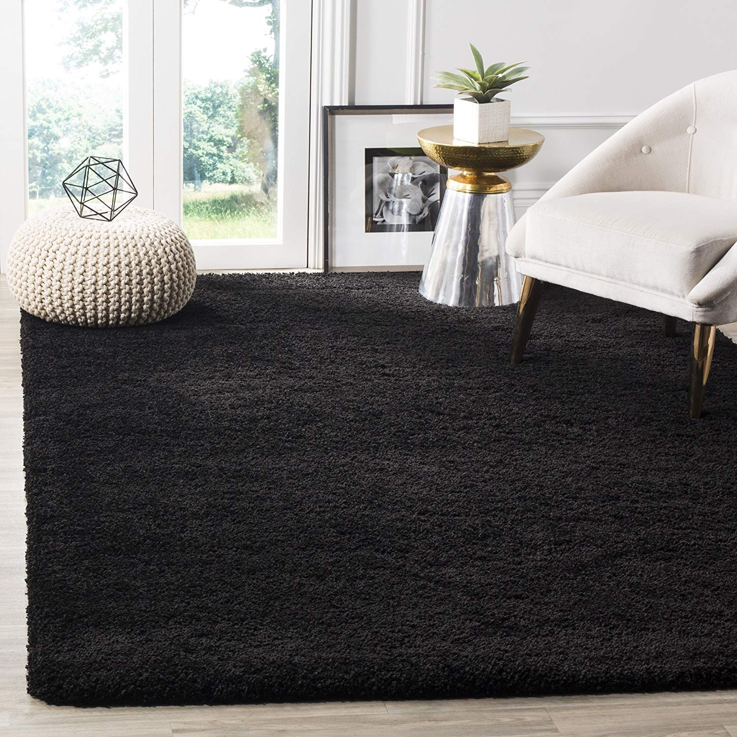 Imra Carpet Soft Modern Shag Area Rugs Fluffy Living Room Carpet Comfy Bedroom Home Decorate Floor Kids Playing Mat 10 Feet By 1