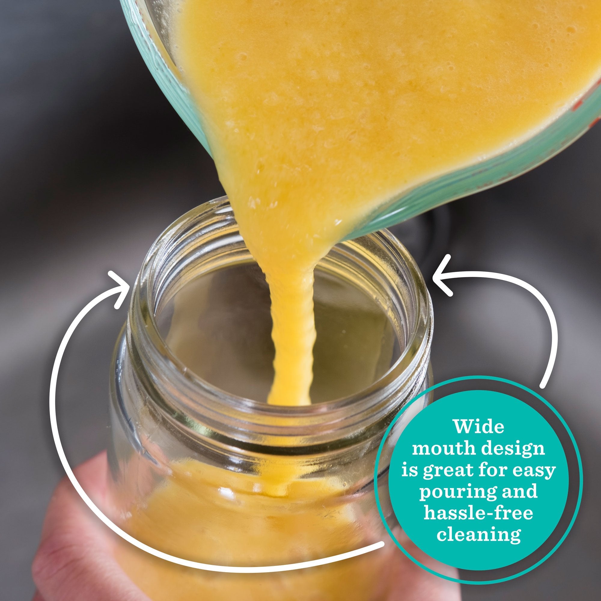 All About Juicing Clear Glass Water Bottles Set - 6 Pack Wide Mouth with Lids for Juice  Smoothies  Beverage Storage - 16 oz  Durable  Reusable  Dishwasher Safe  Leak Proof (Black Caps)