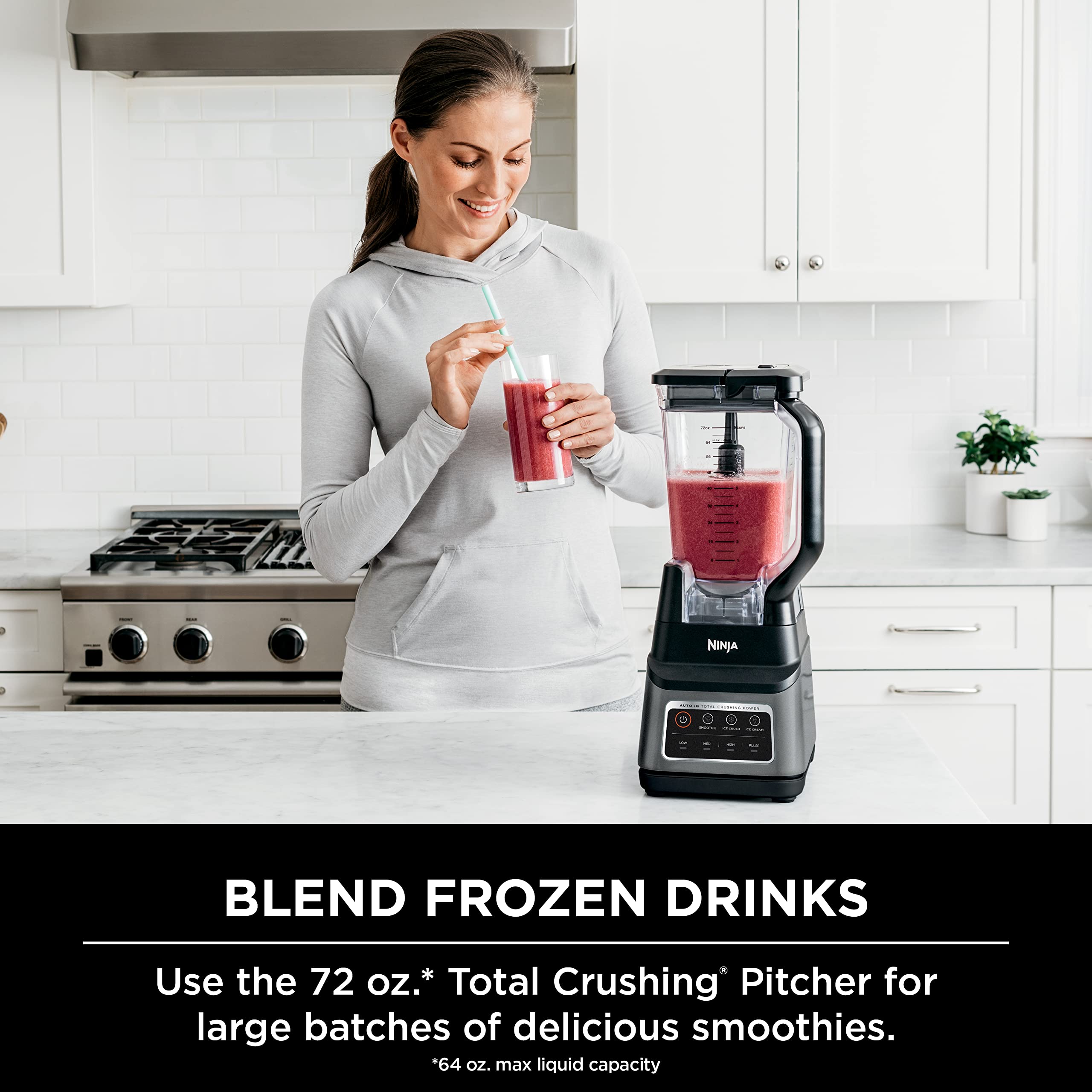 Ninja Bn701 Professional Plus Blender, 1400 Peak Watts, 3 Functions For Smoothies, Frozen Drinks & Ice Cream With Auto Iq, 72-Oz