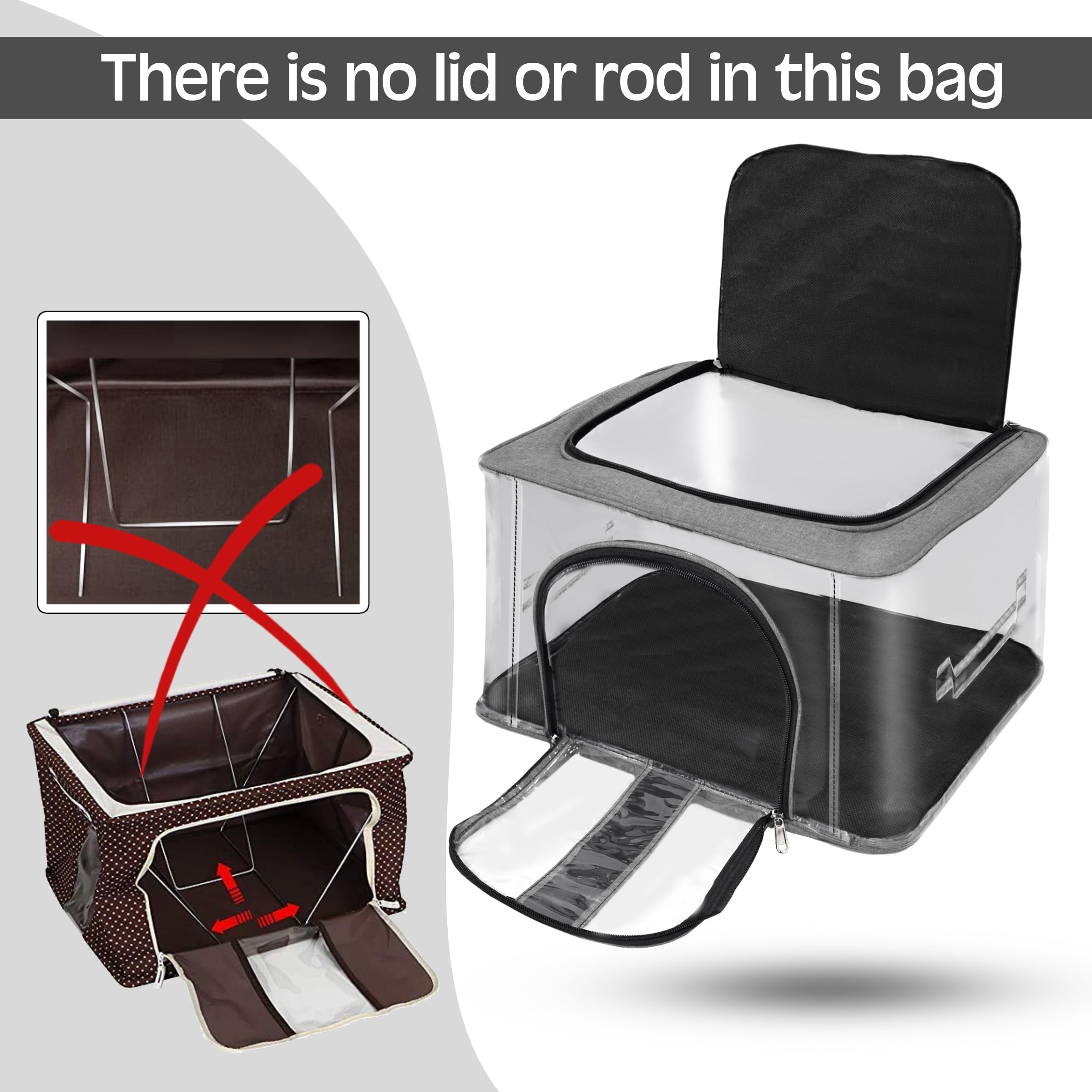 Storite 6 Pk Nylon 33 L Pvc Transparent Moisture Proof Storage Box For Clothes Closet Wardrobe Organizer For Clothes With Carry