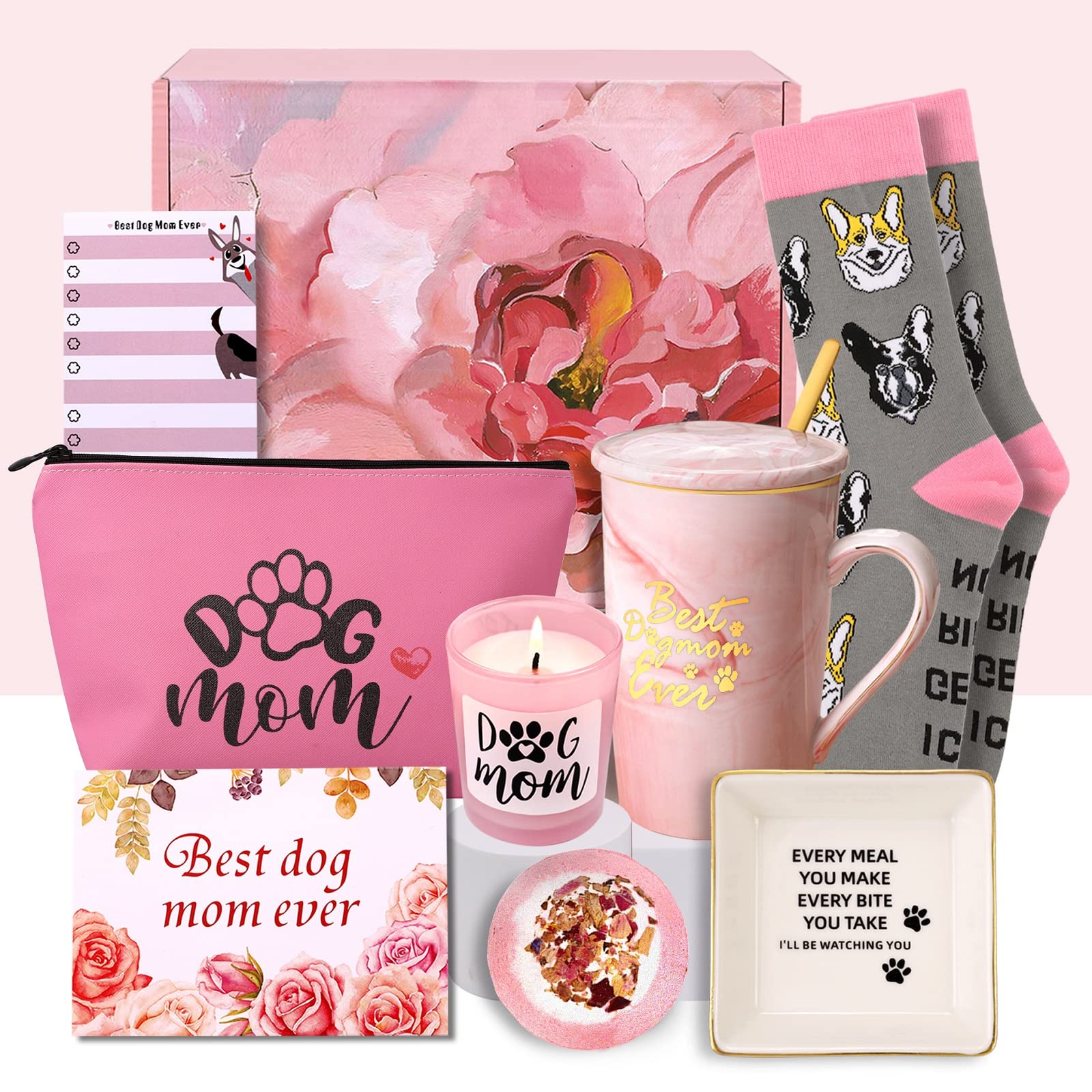 Dog Mom Gifts For Women, Dog Lovers Gifts For Dog Lovers Women, Dog Themed Gift Basket, Birthday Gifts For Women, Mom, Sister, W