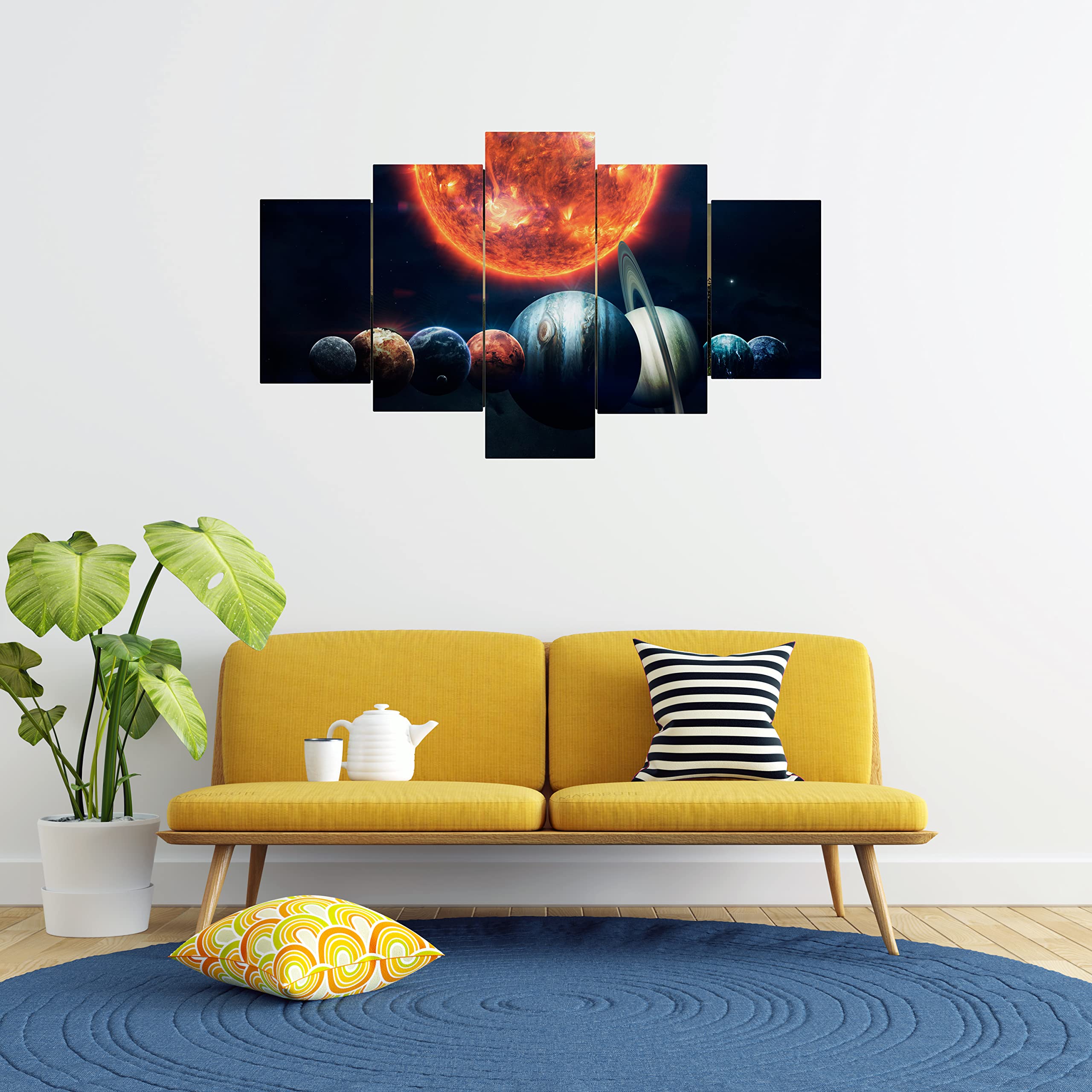 Scpmarts Multiple Space Frames Landscape Wall Painting For Living Room, Drawing Room, Bedroom, Office, Hotels Etc (Size 18 Inch