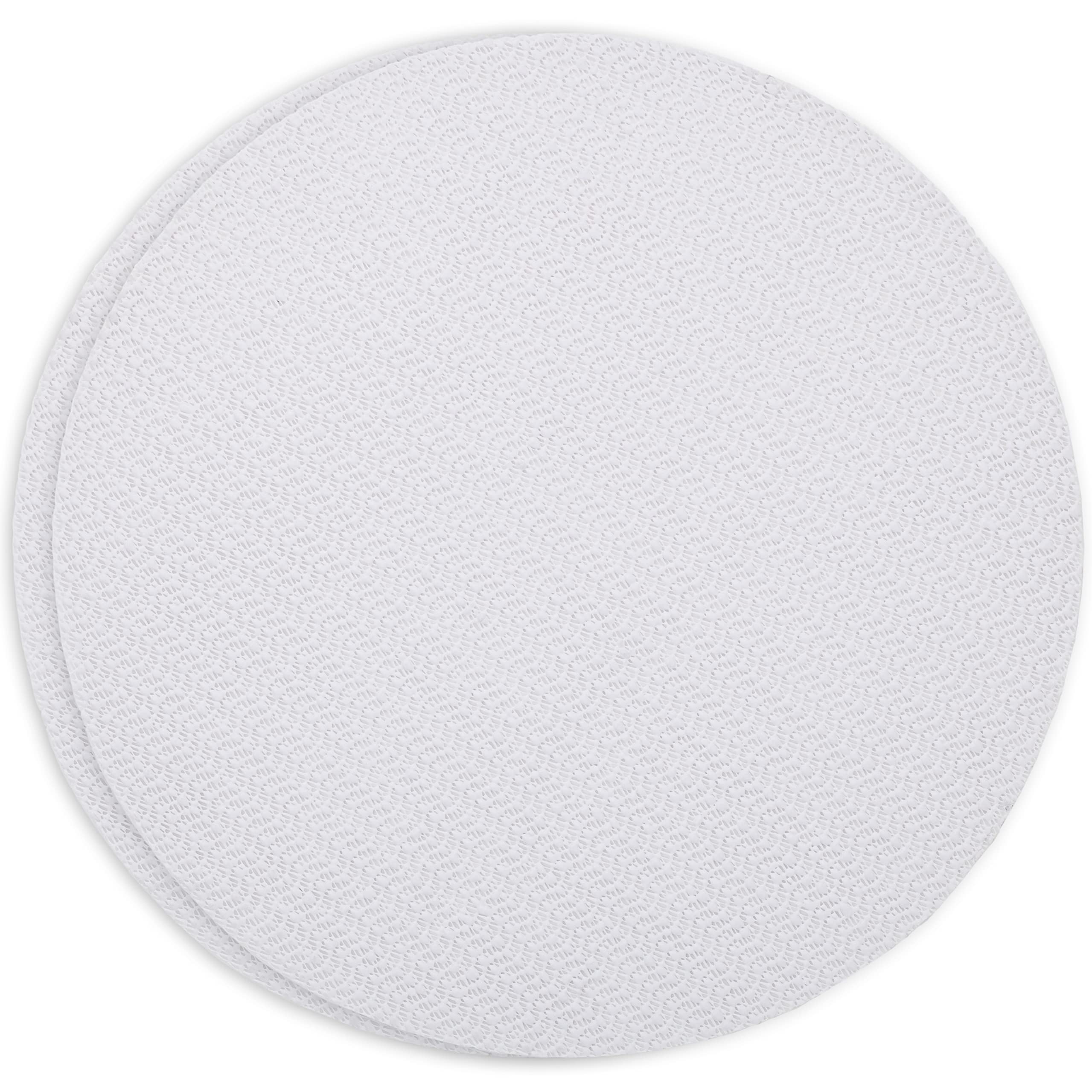 Ateco Set Of 2 Non-Slip Pads, Reusable, Food Safe Plastic, 12-Inch Diameter, White
