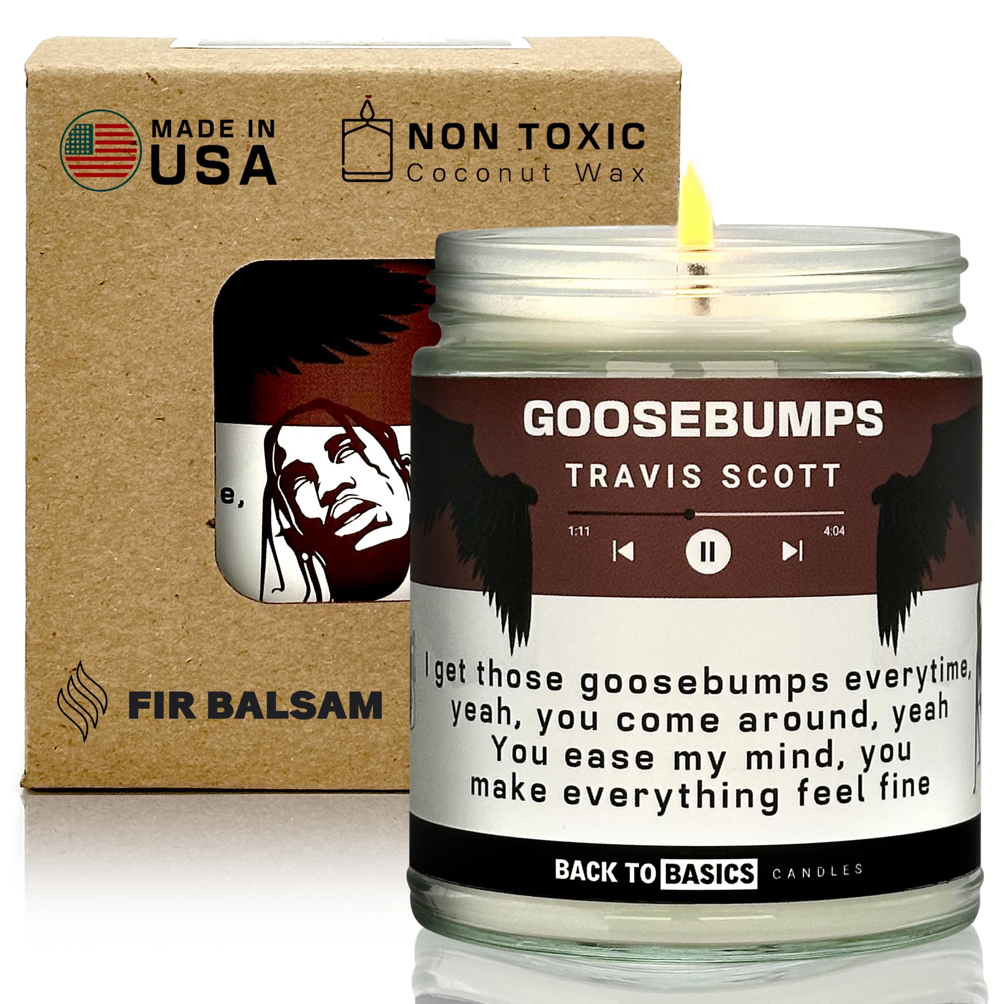 Back to Basics Candles | Goosebumps - 9oz Soy Wax Lavender Scented Candle for Home Decor, Birthday Gifts for Women, Men, Best Fr