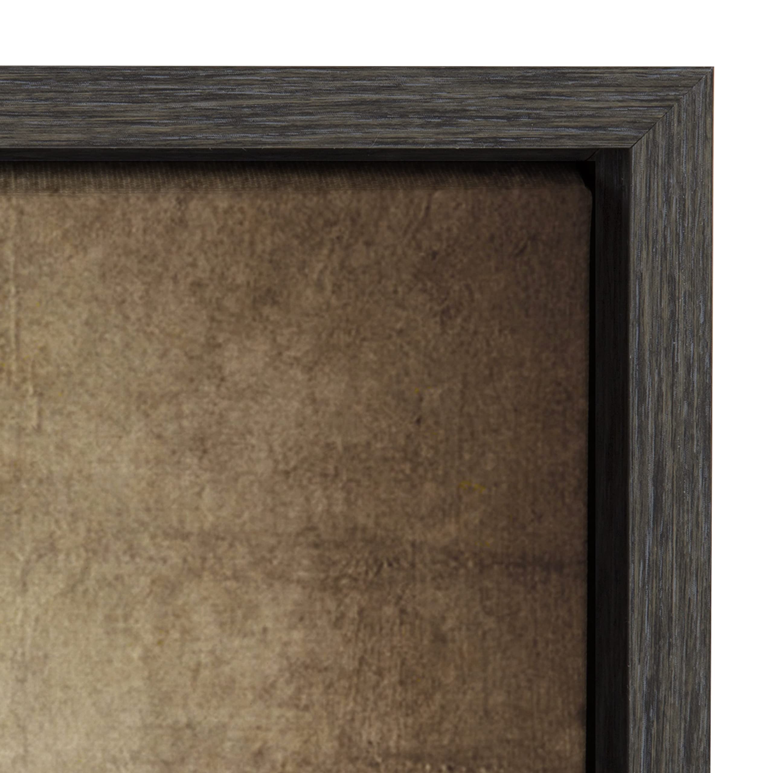 Designovation Sylvie Vintage Football Framed Canvas Wall Art By Shawn St. Peter, 18X24 Gray, Traditional Sports-Themed Home Deco