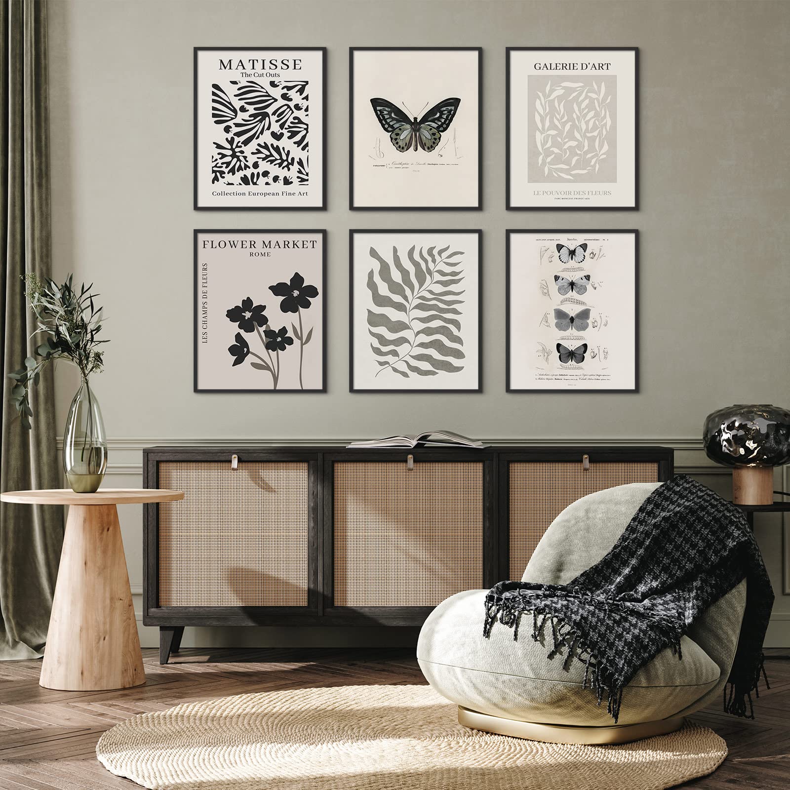 Habseligkeit Butterfly Master Wall Art Prints, Abstract Matisse Wall Art Exhibition Posters, Vintage Wall Art Prints, Retro Room