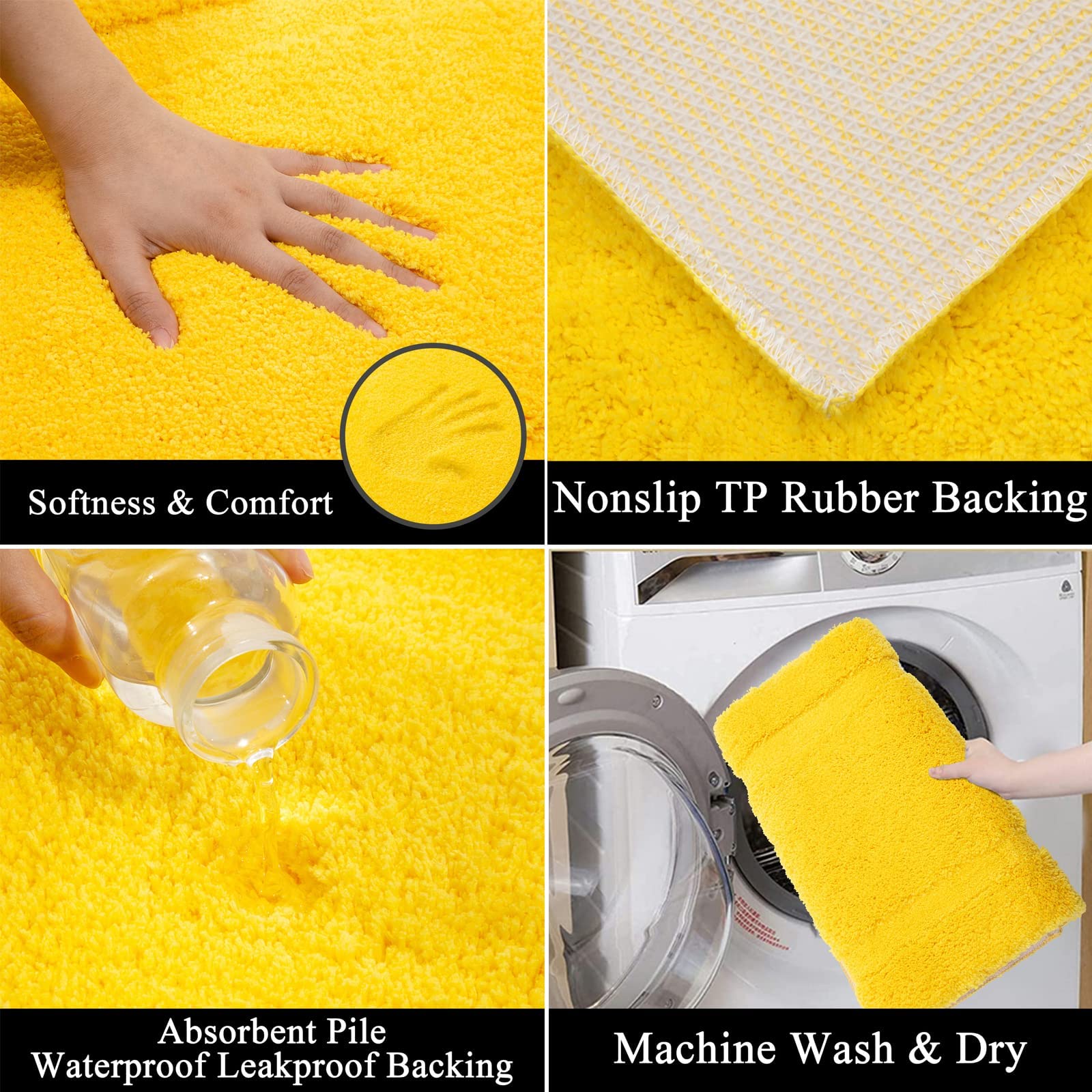 Shacos Super Soft Bathroom Runner Rugs 20''X47'' Non Slip Bath Rug Runners Microfiber Absorbent Long Bathroom Mats Long Bath Rug