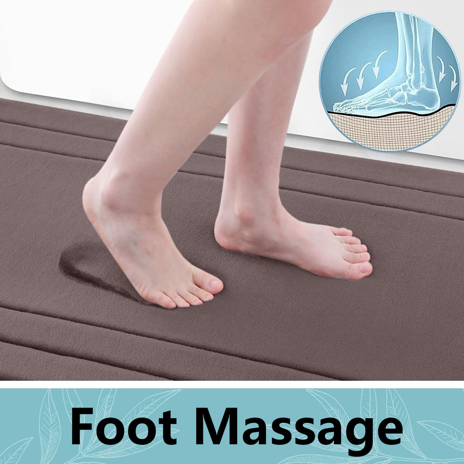 Arotive Memory Foam Bathroom Rug Mat 70X24, Ultra Soft And Absorbent Bath Mat, Machine Wash Dry, Comfortable Bath Rug Carpet For