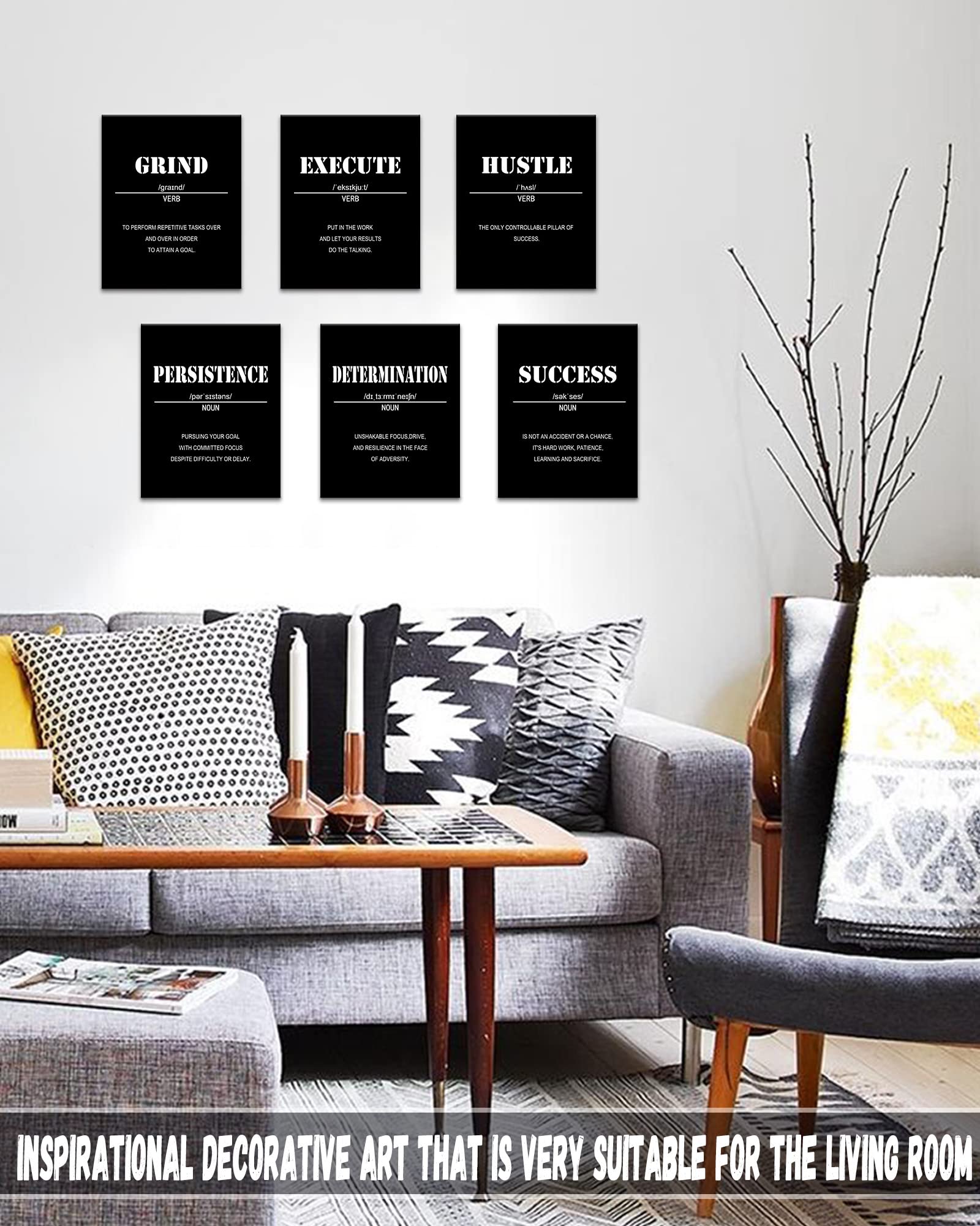 Drsoum Inspirational Office Wall Art - Motivational Quotes For Living Room - Encouraging Canvas Posters For Bedroom - Sayings Fo