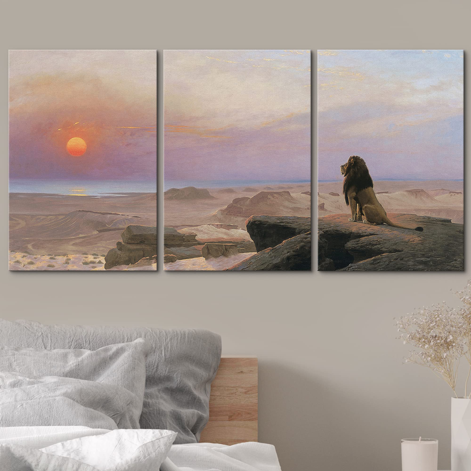 Wall26 Canvas Print Wall Art Set The Two Majesties By Jean-Leon Gerome Cultural Historic Oil Painting Fine Art Reproduction Scen